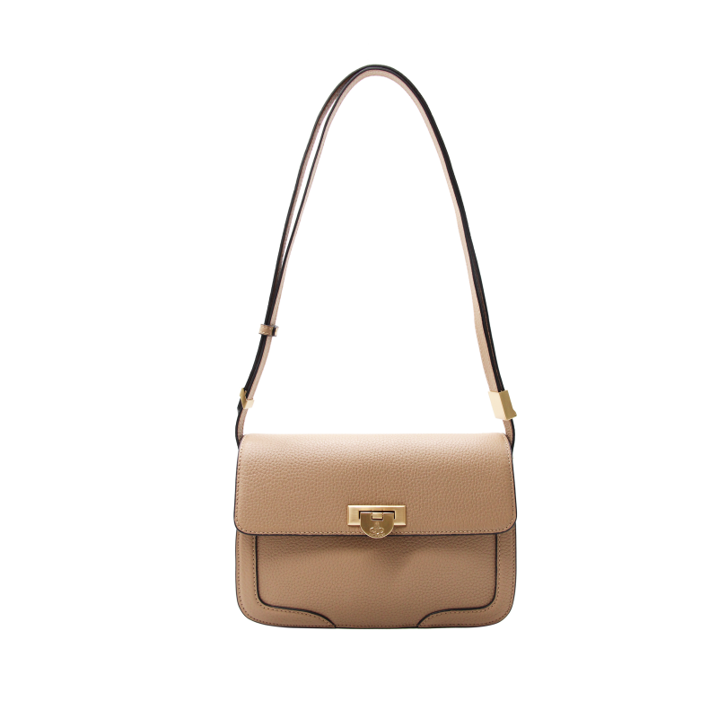 Crossbody bag in cowhide leather Brown