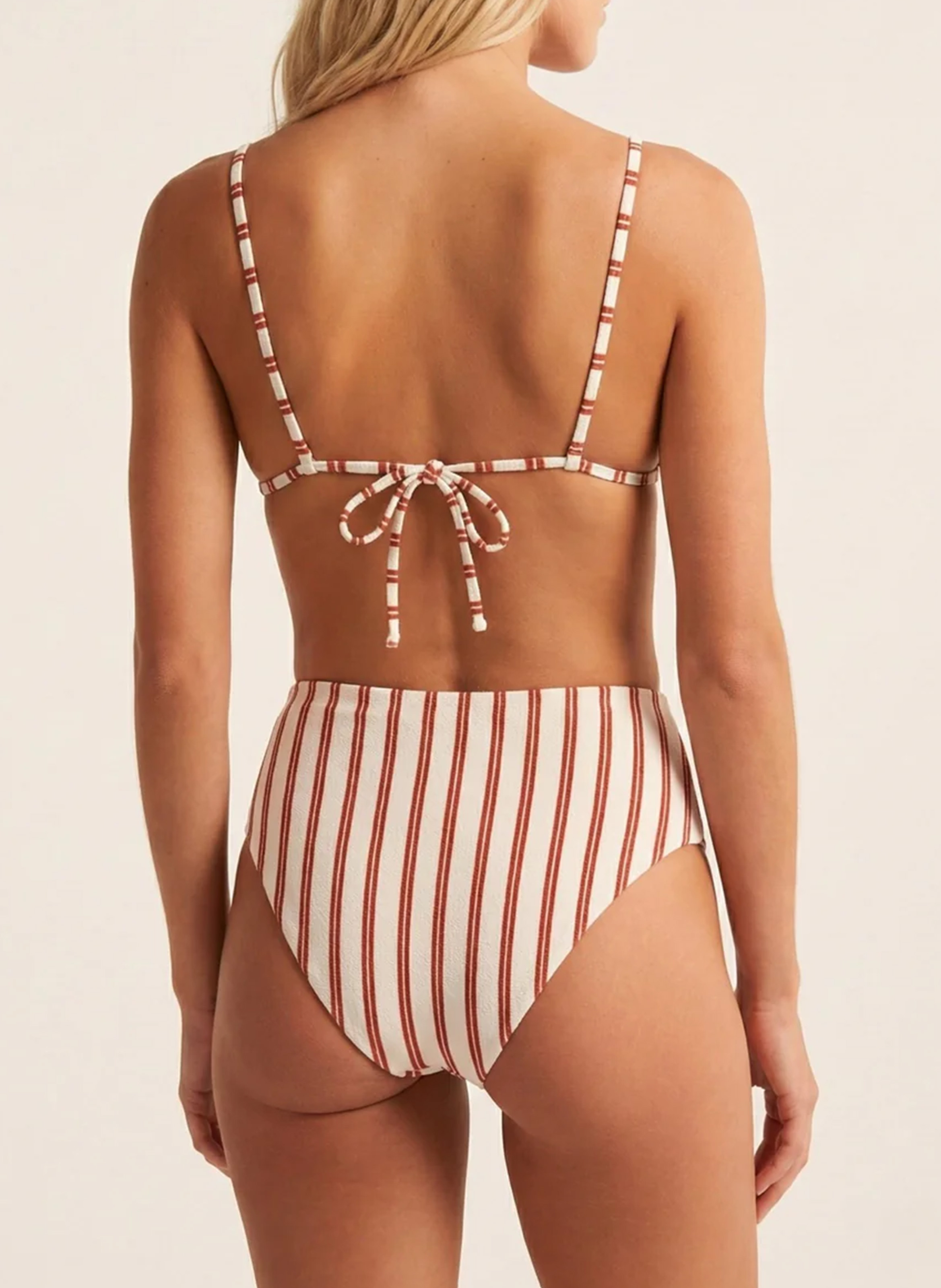 Gestreepte triangel bikinitop. ROBIN COLLECTION Veelkleurig