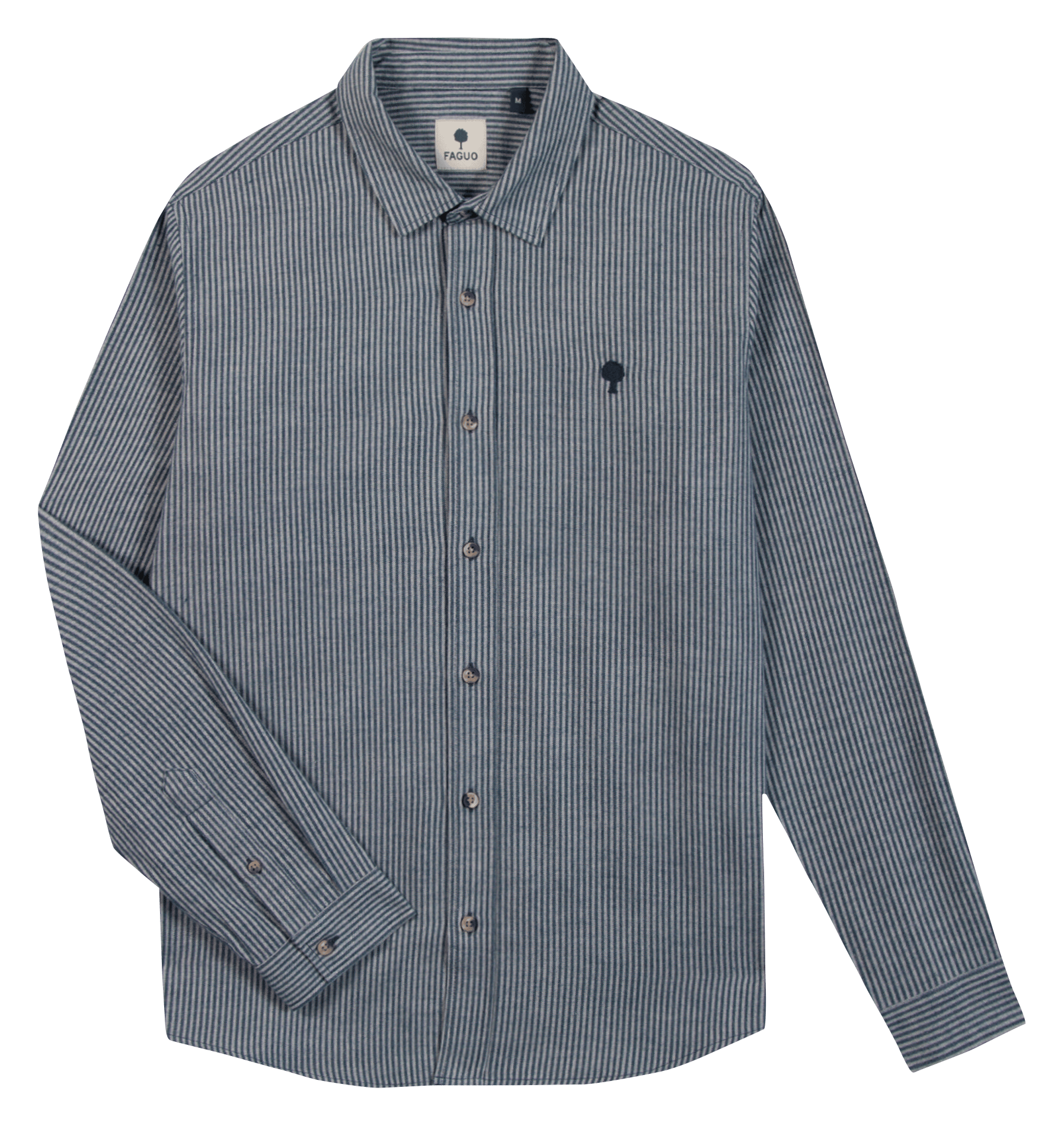 Chemise col classique en coton FAGUO Beige