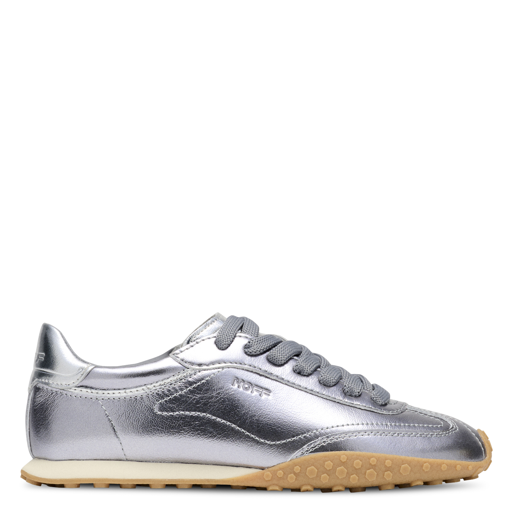 Metallic leather sneakers HOFF Silver