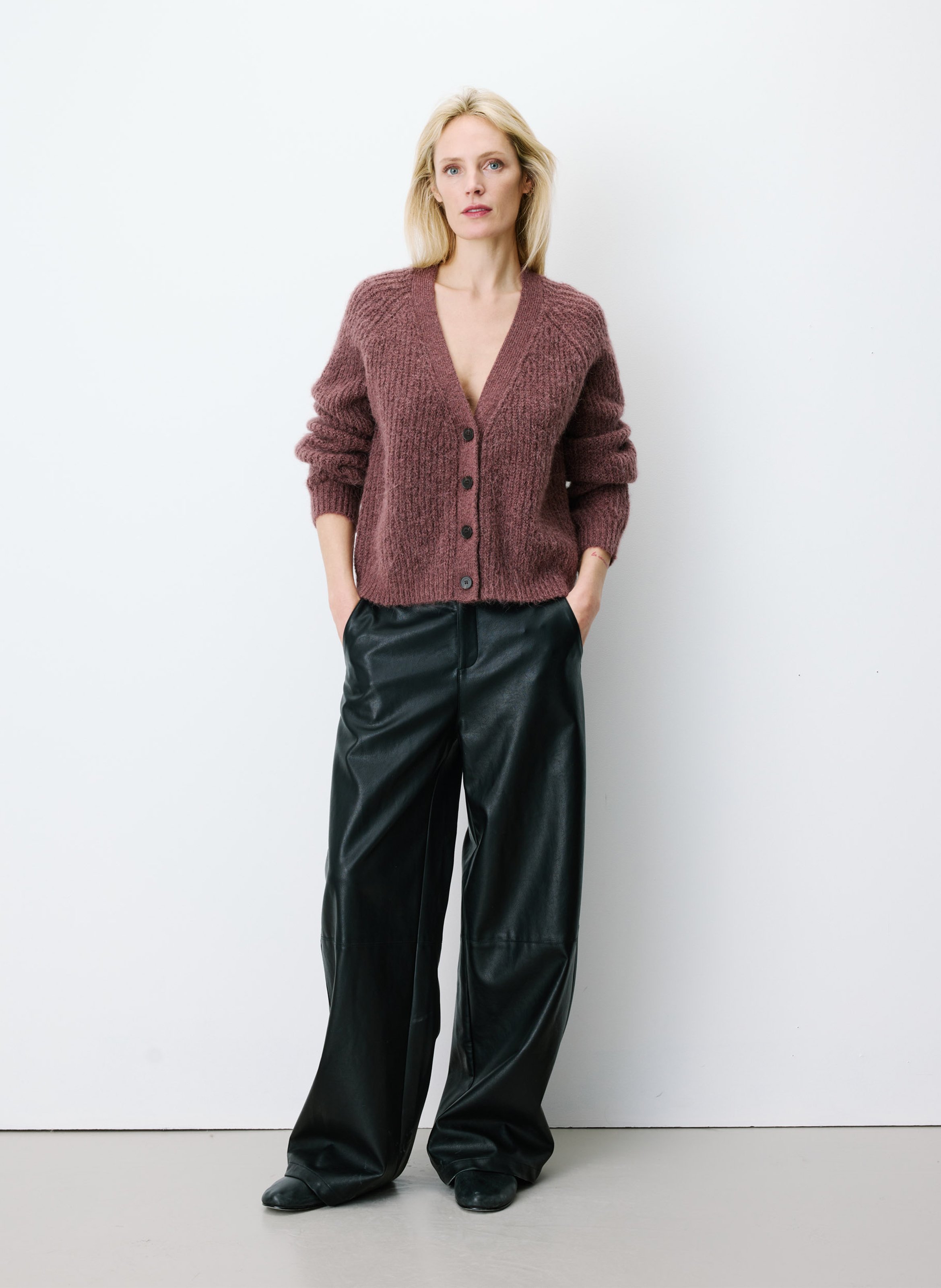 Vest met V-hals | wolblend GRACE ET MILA Roze