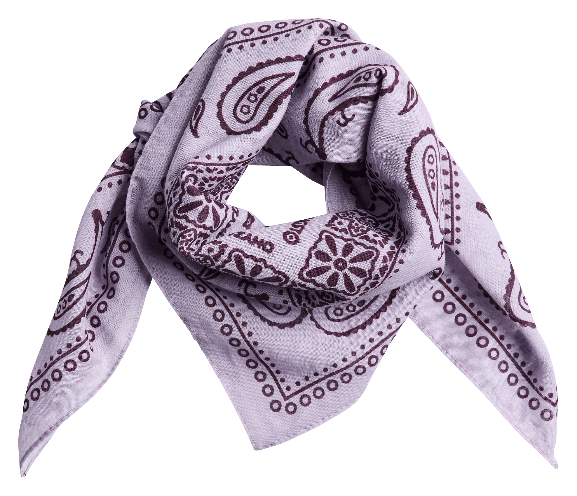 Bio katoenen sjaal met print PIECES Violet
