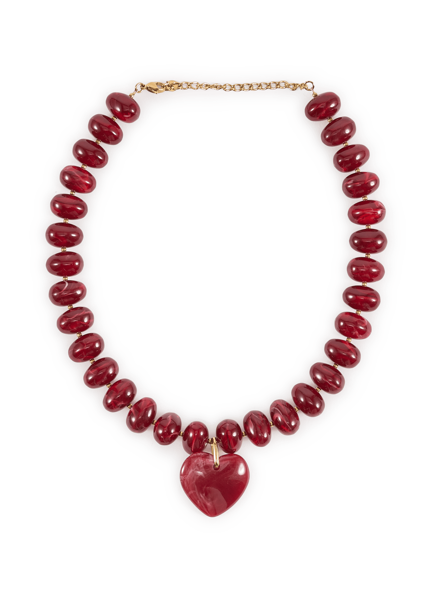 Collier pendentif cœur AU PRINTEMPS PARIS Rouge