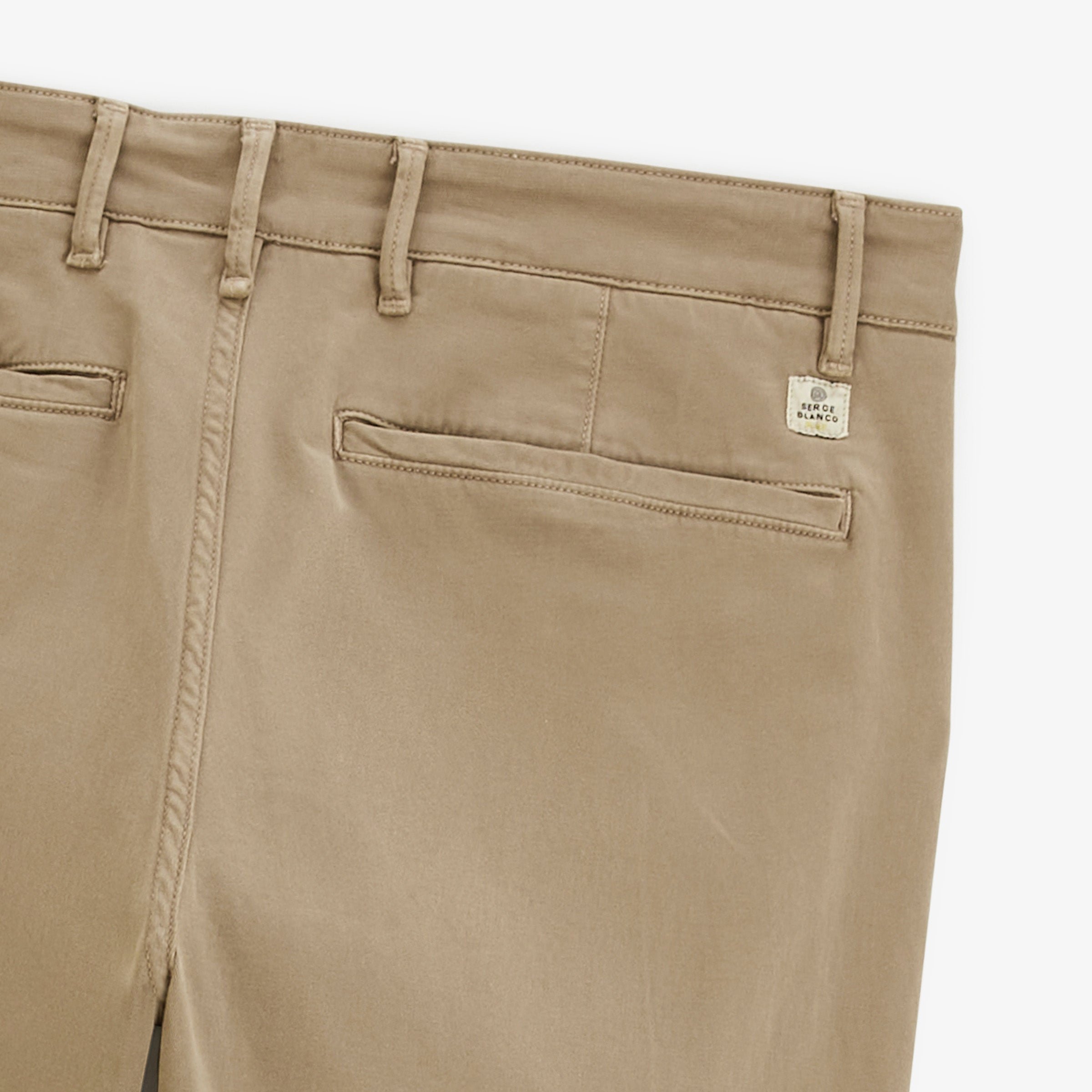 Chino 751 in beige cashmere stretch cotton straight cut sbplay SERGE BLANCO Beige