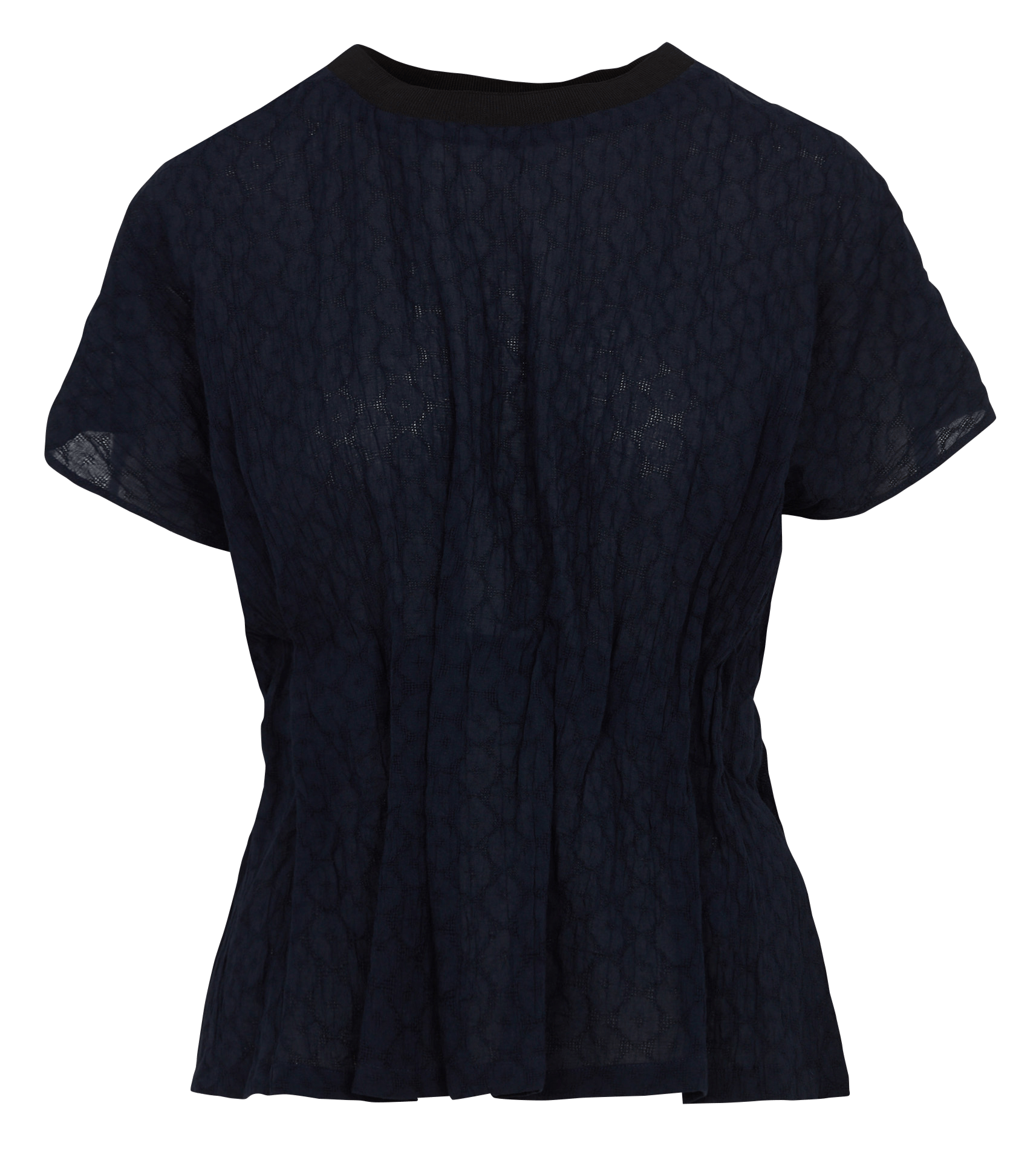 Top cintré col rond jacquard COTELAC ACOTE Bleu