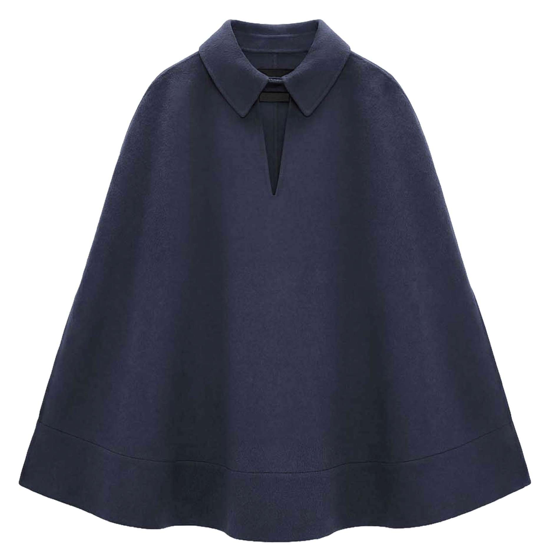 Ruimvallende cape | wolblend TARA JARMON Blauw