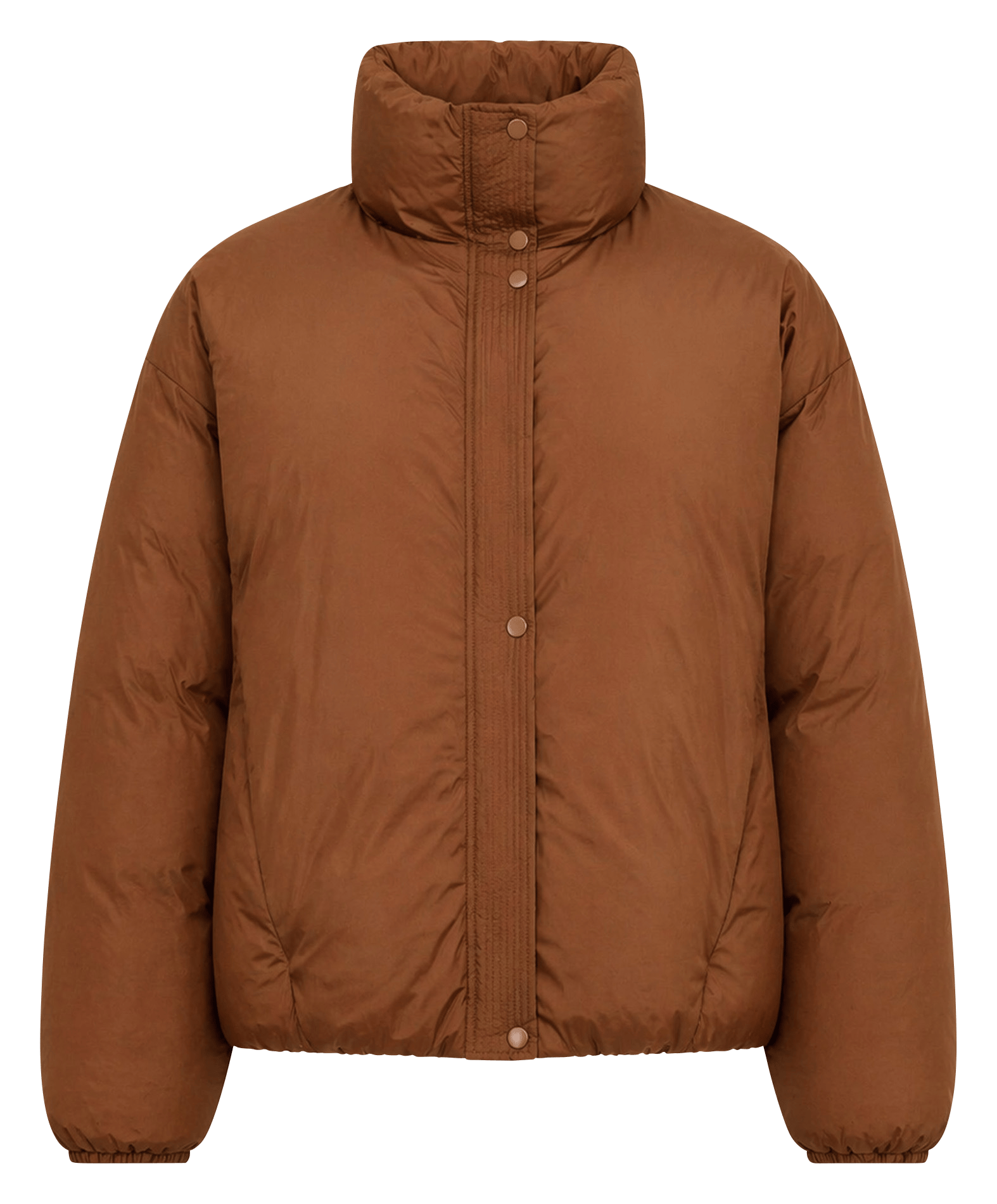 Oversize-Daunenjacke mit Stehkragen BY BAR Braun