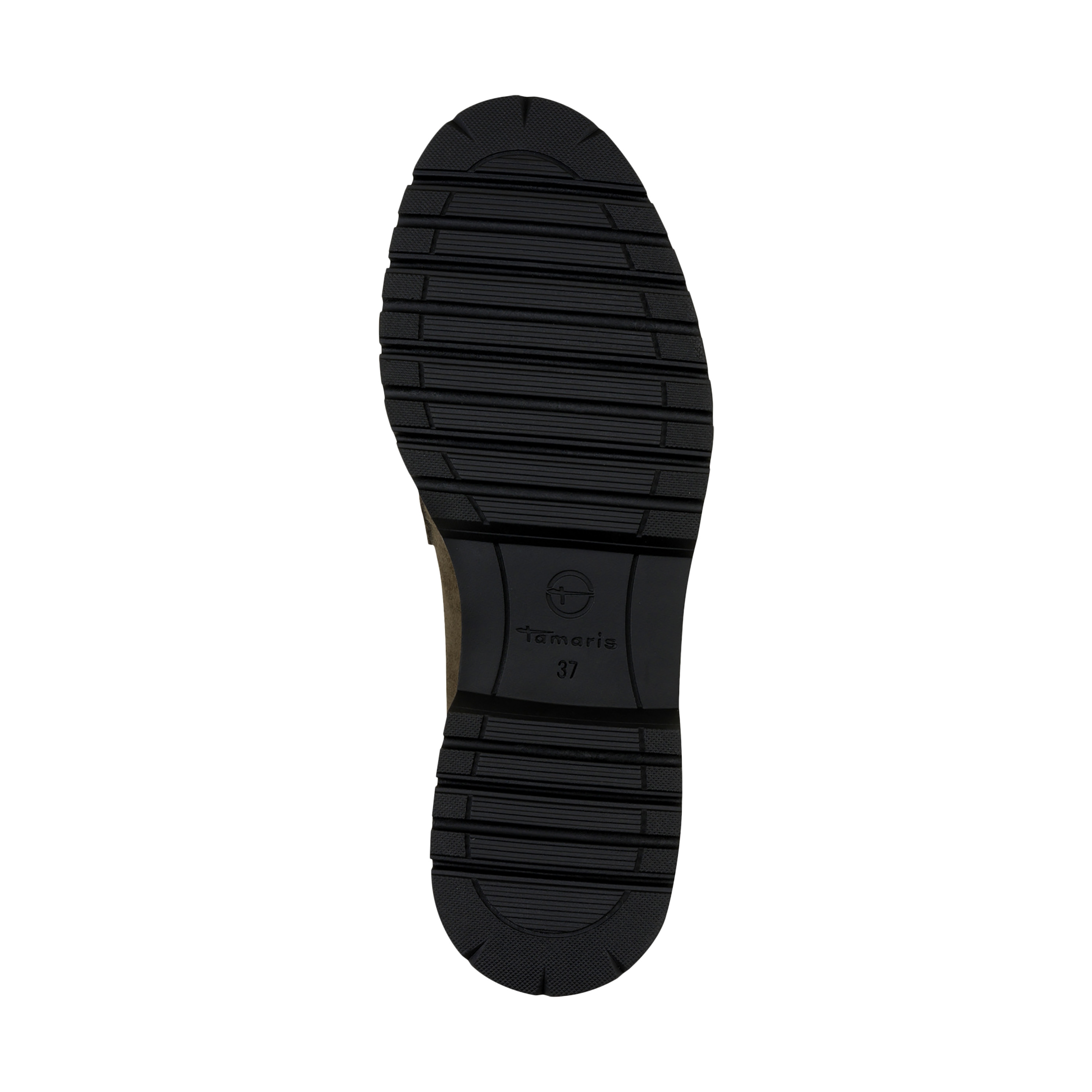 Leather moccasins TAMARIS Green