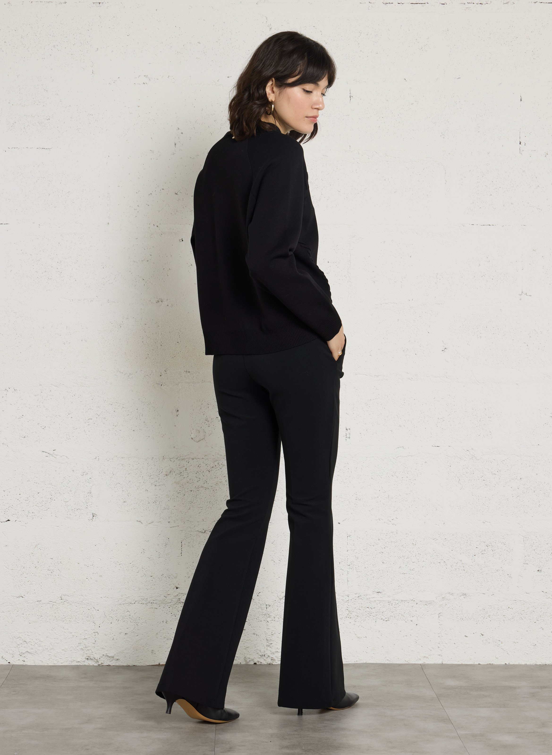 Pull oversize col montant LIU JO Noir