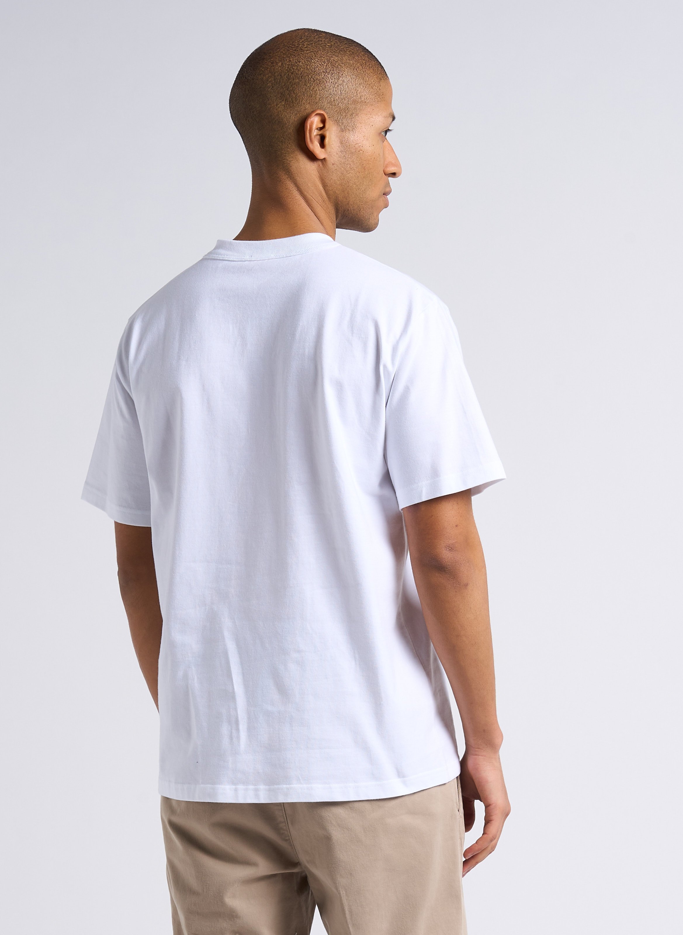 Tee-shirt droit ras du cou en coton bio ARMOR LUX Blanc