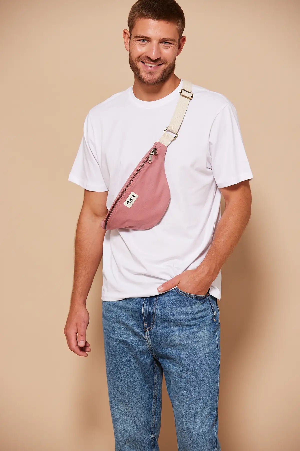 Cotton waist bag Pink