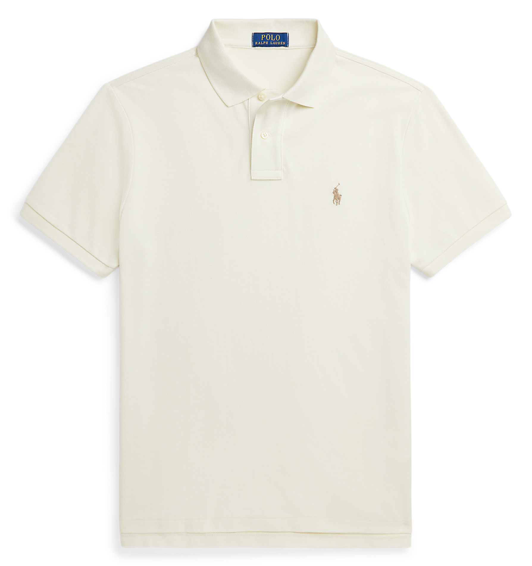 Custom-fit piqué cotton polo POLO RALPH LAUREN Beige