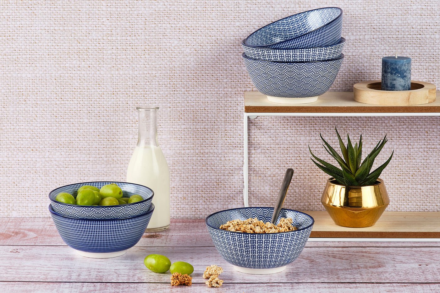 PATTERN - 6-piece bowl set BJORN Blue