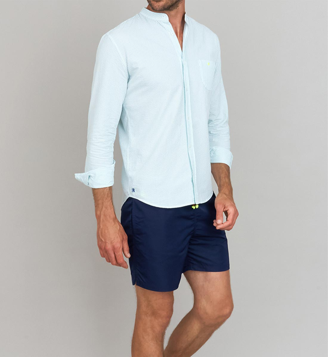 Cotton seersucker shirt GILI'S Green