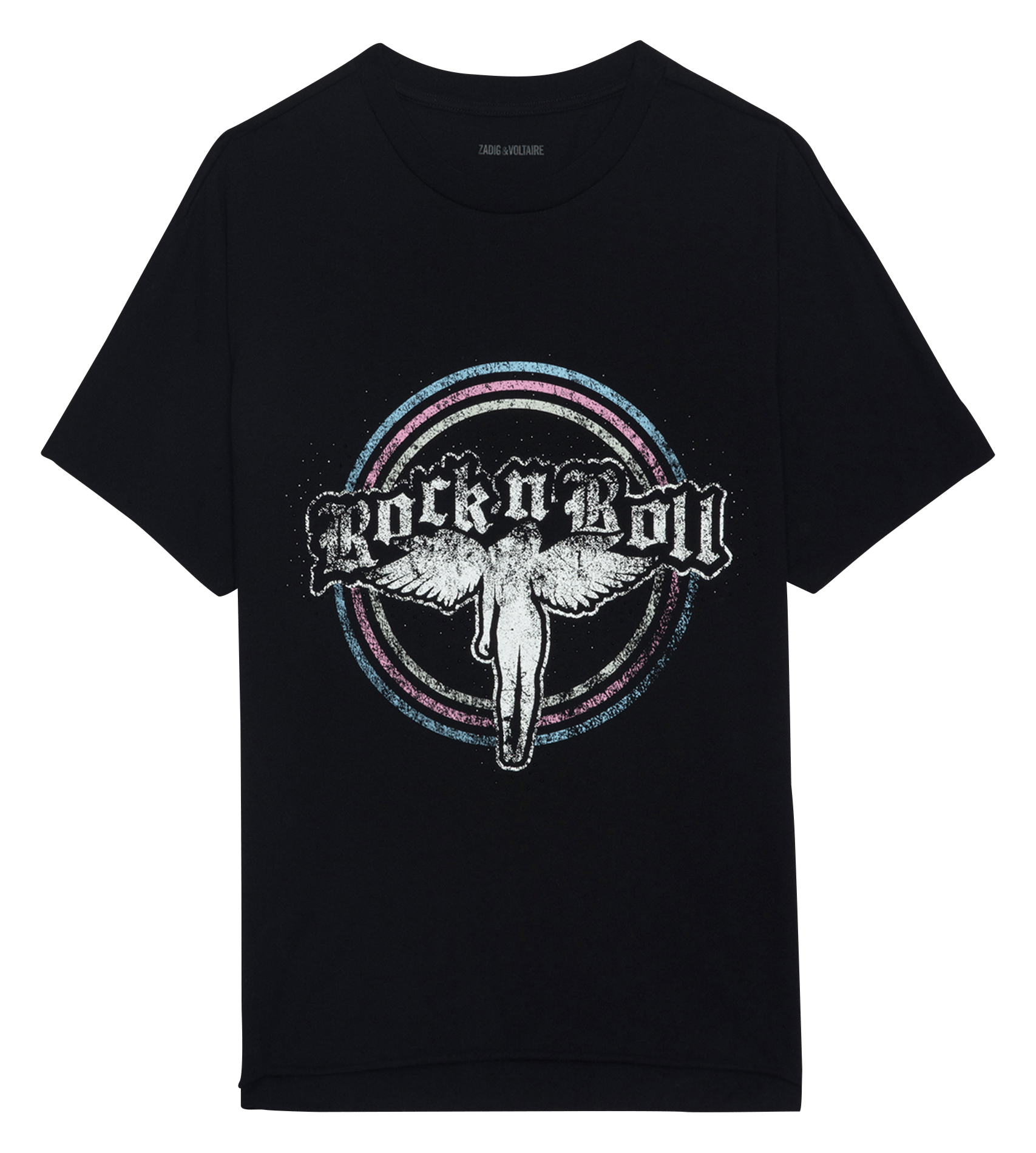 Bedrucktes T-Shirt aus Bio-Baumwolle ZADIG&VOLTAIRE Schwarz