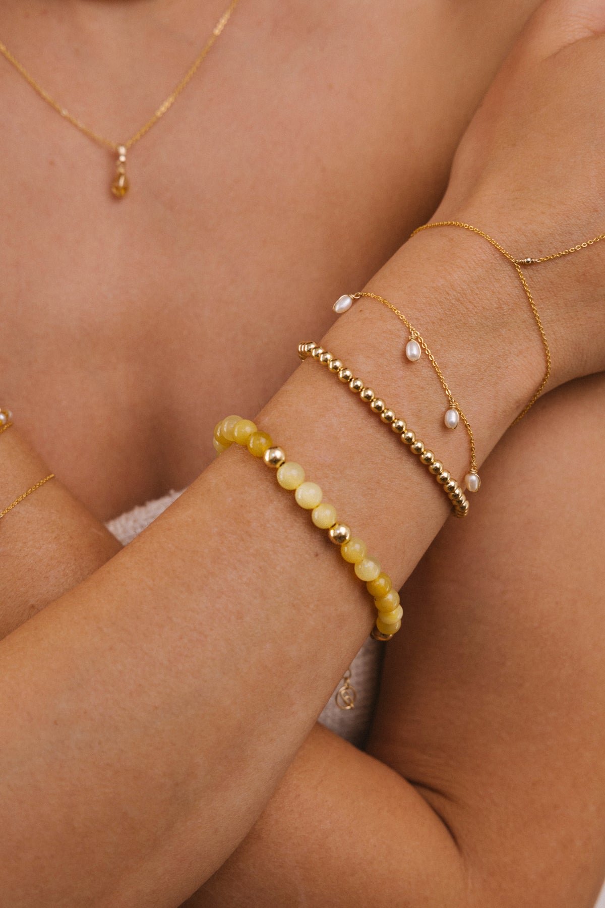 Faraya Beaded Bracelet YAY White