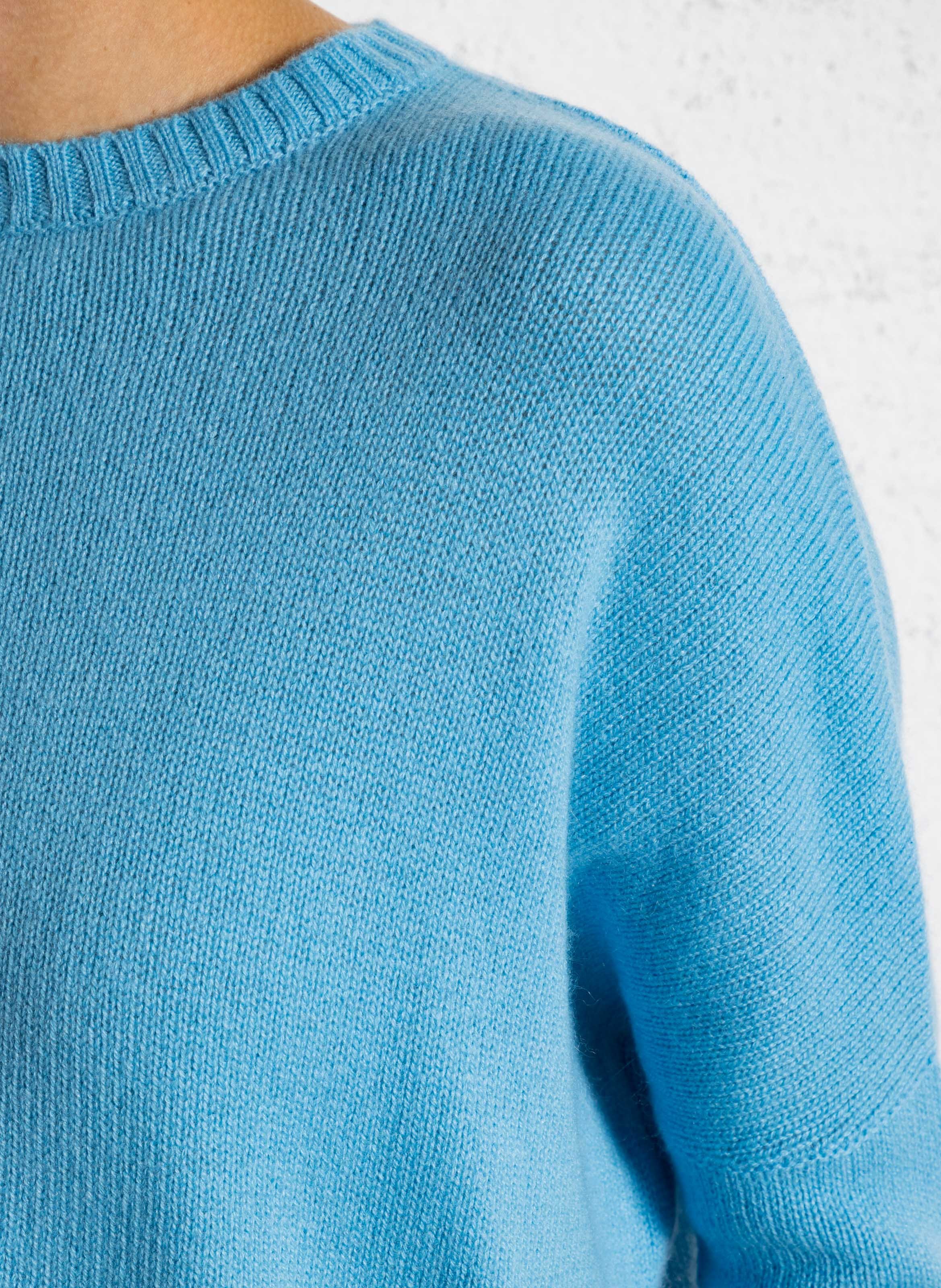 Cashmere round-neck sweater KUJTEN Blue