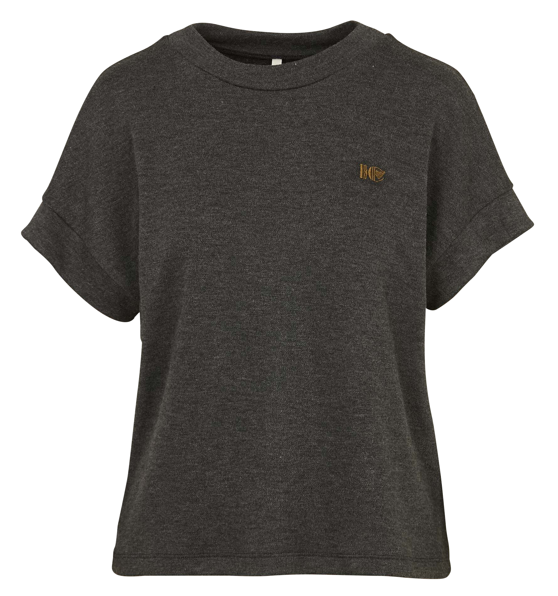 Tee-shirt droit à broderie poitrine I CODE Gris
