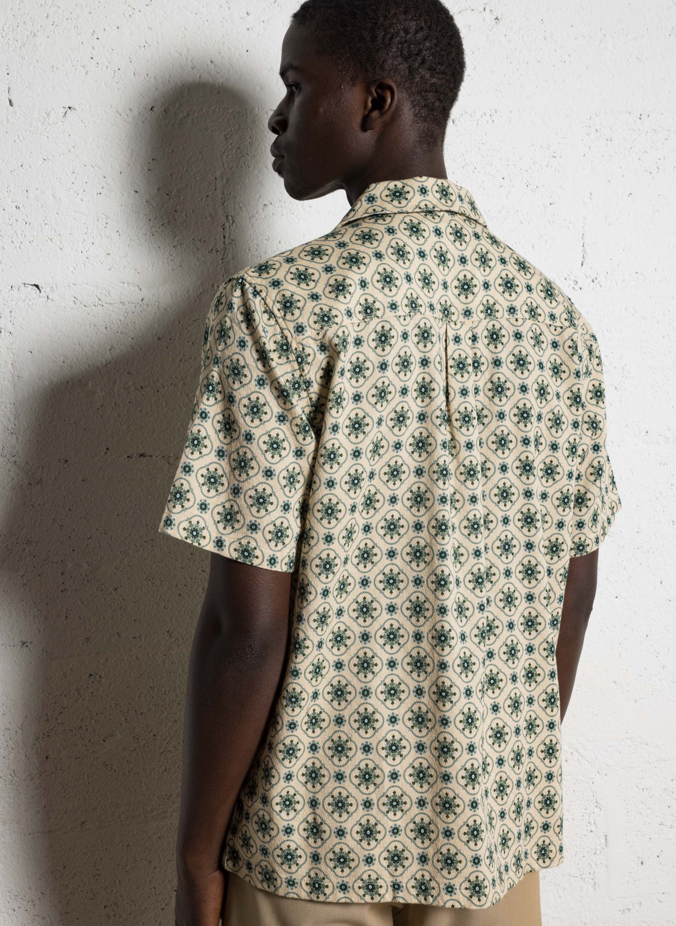 Organic cotton shirt with classic collar LES DEUX Beige