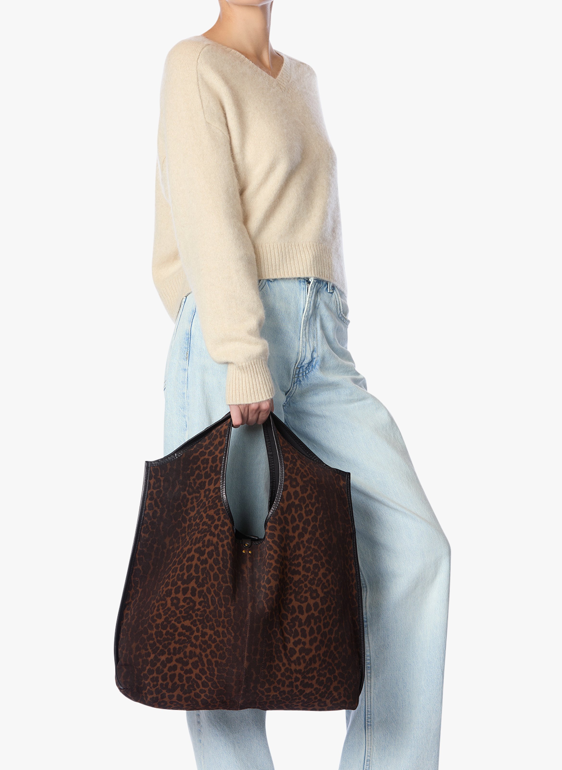 Soft tote bag with animal print JEROME DREYFUSS Multicolored
