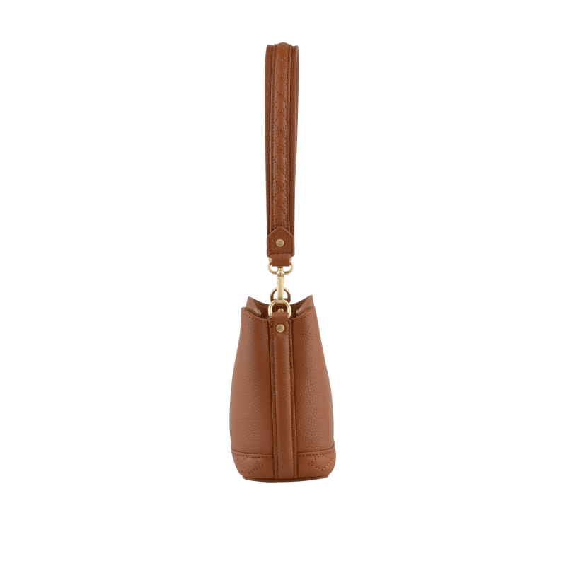 Satchel - cowhide leather POURCHET Brown