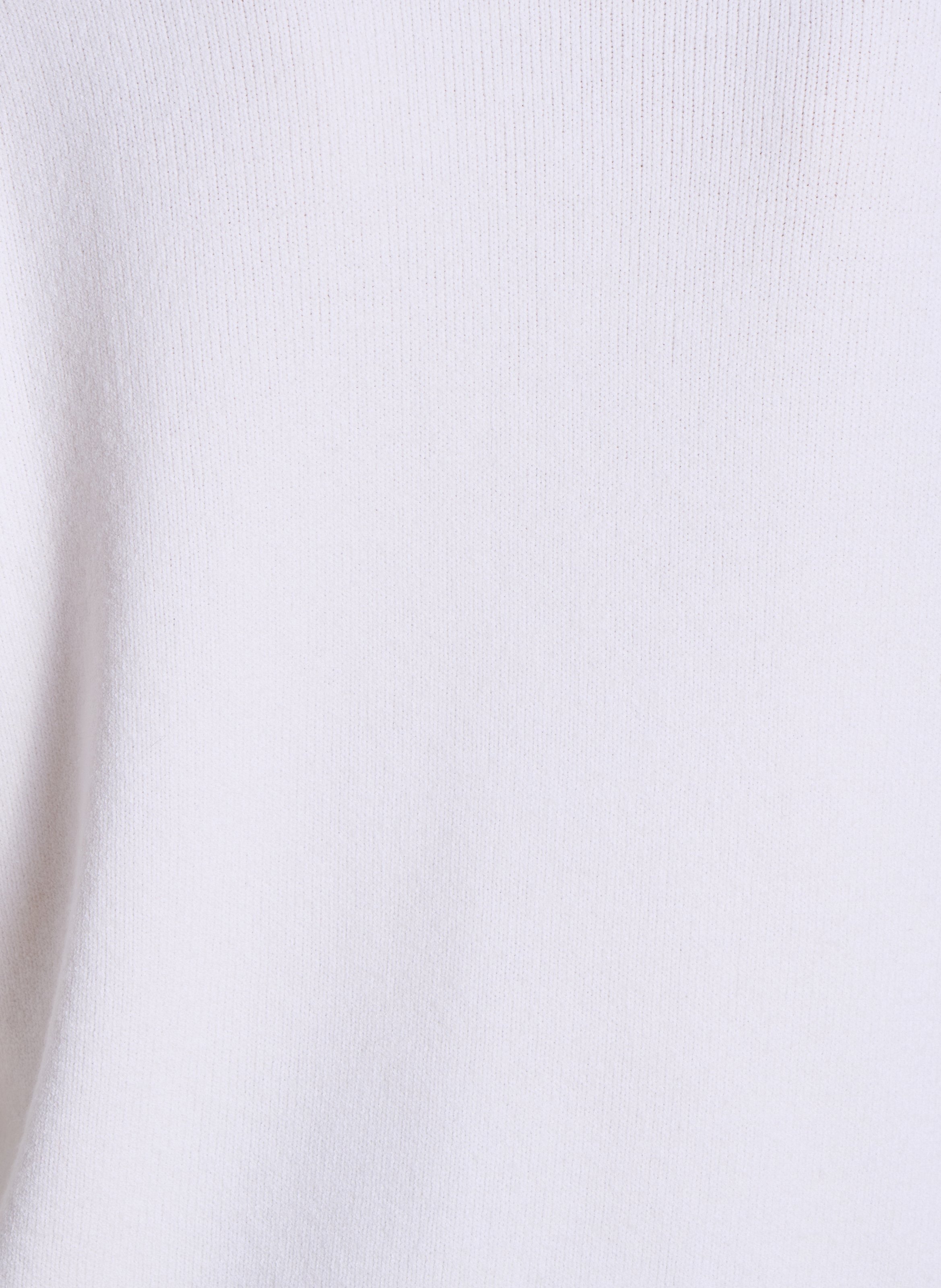 Loose-fit mixed-knit V-neck sweater White