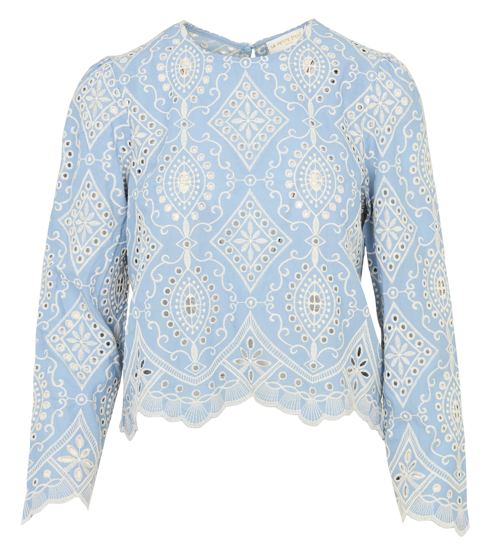 Blouse col rond en coton LA PETITE ETOILE Bleu