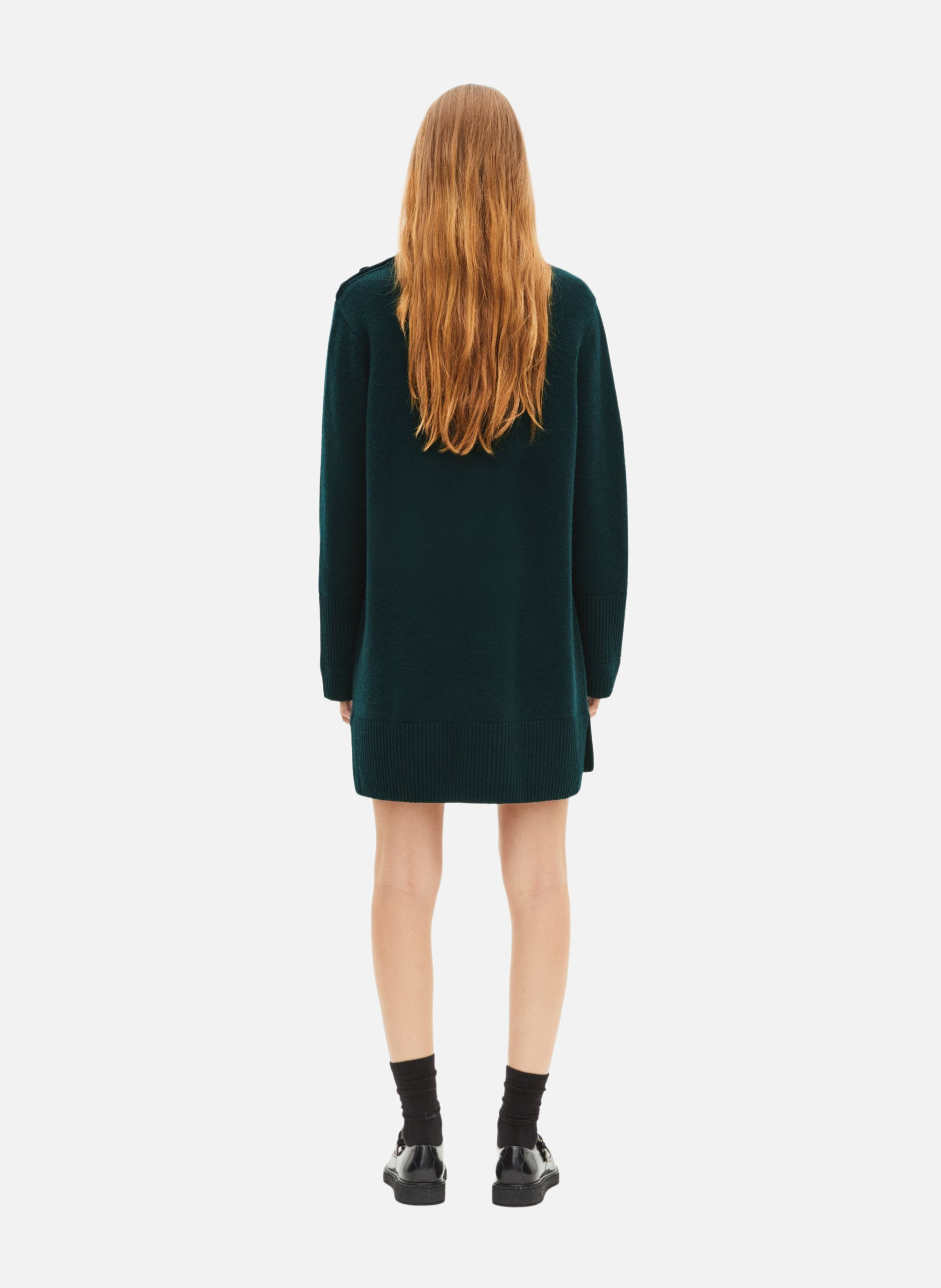 Malilen short wool dress Green