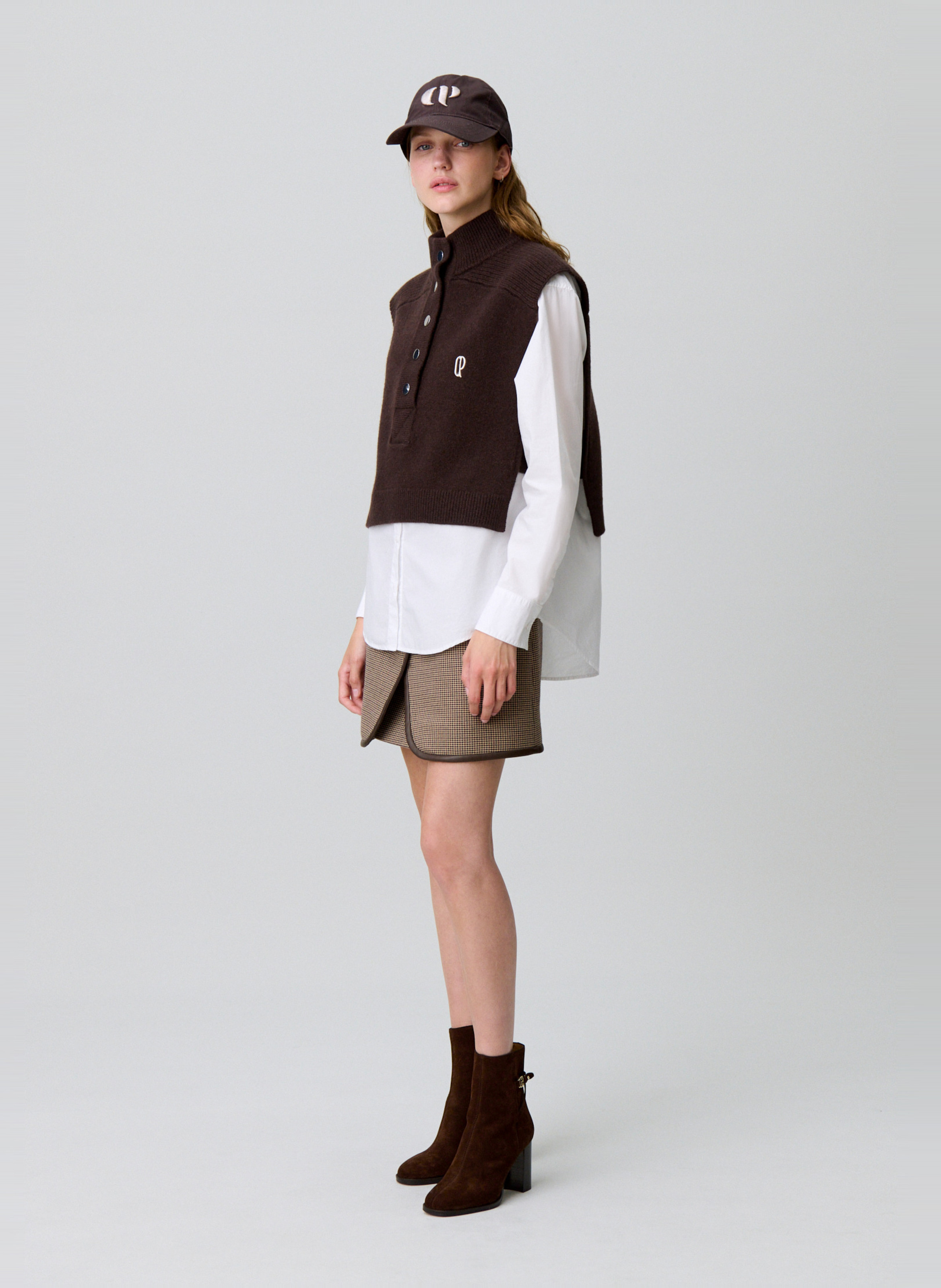 Pull col montant en laine  CLAUDIE PIERLOT Marron