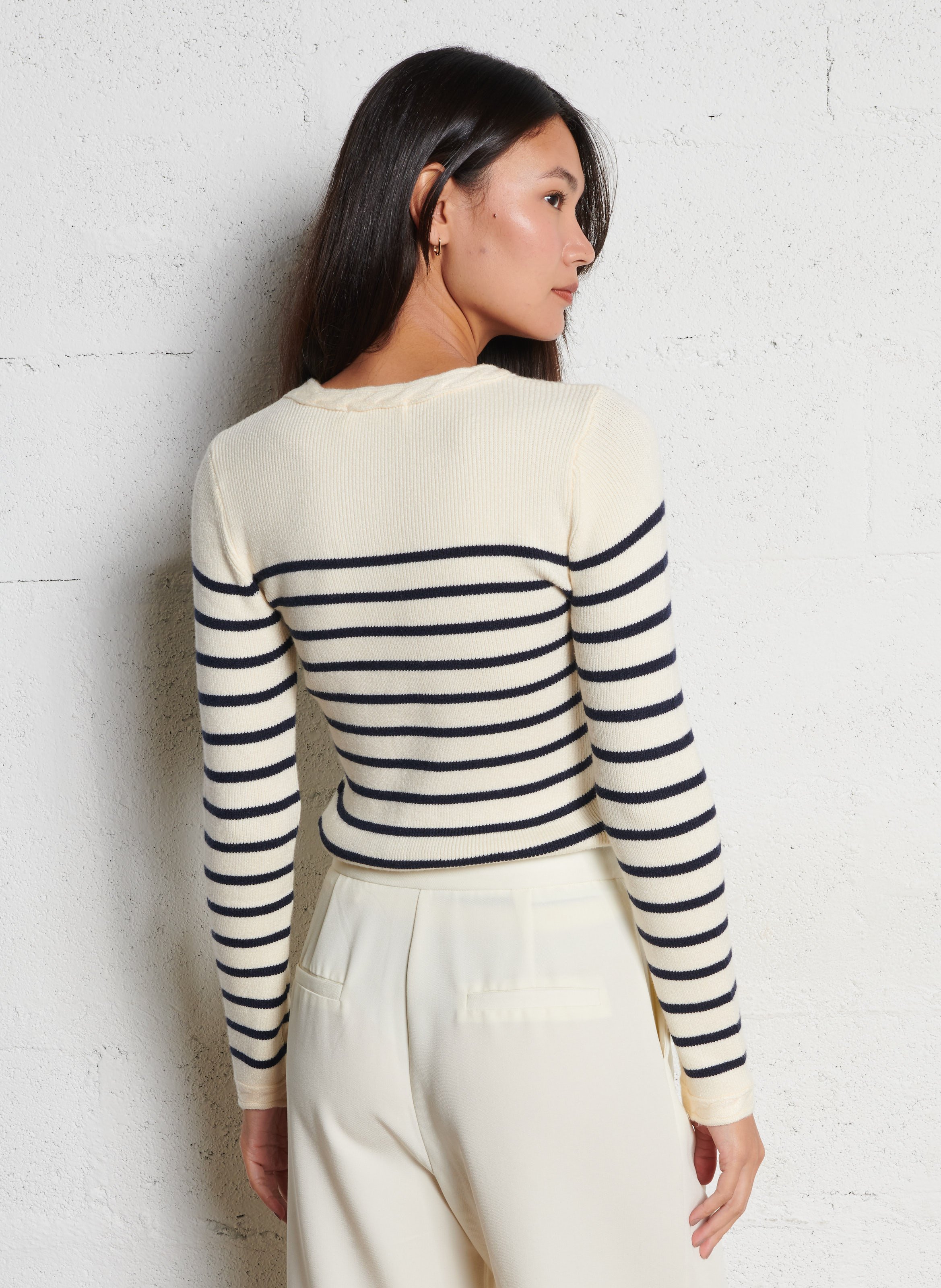 Gestreifter Pullover LA PETITE ETOILE Beige