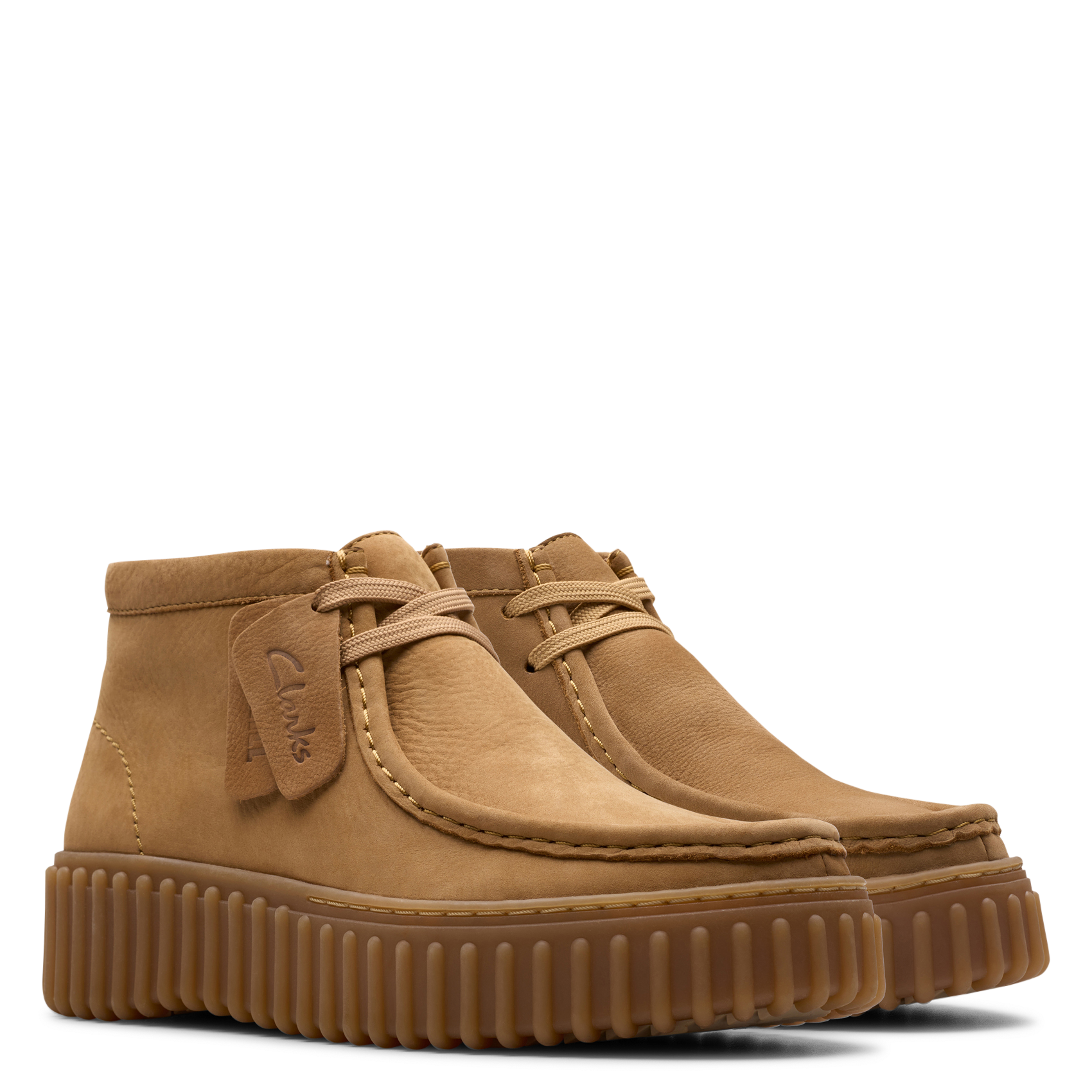Leren plateau-derbies CLARKS Beige