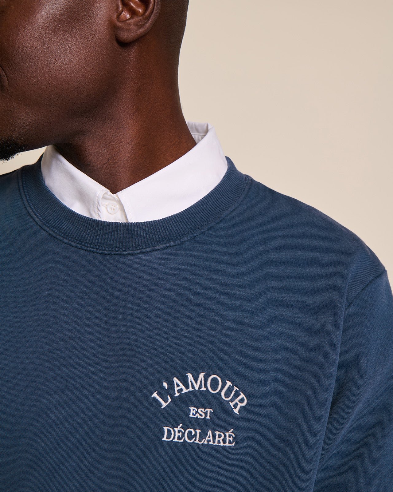Le sweat l'amour est déclaré EMOI EMOI Bleu