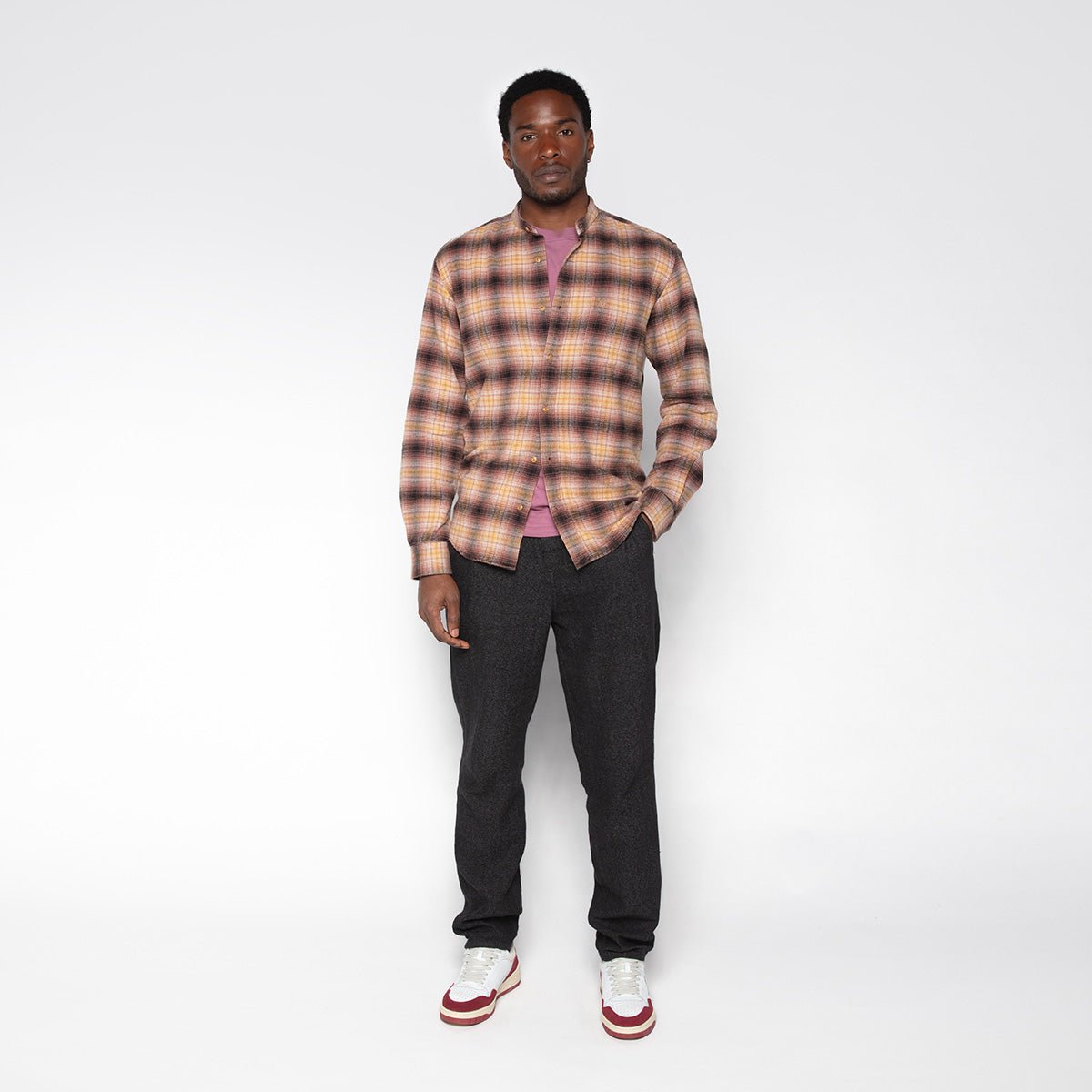 Straight leg pants with elastic waistband SERGE BLANCO Grey