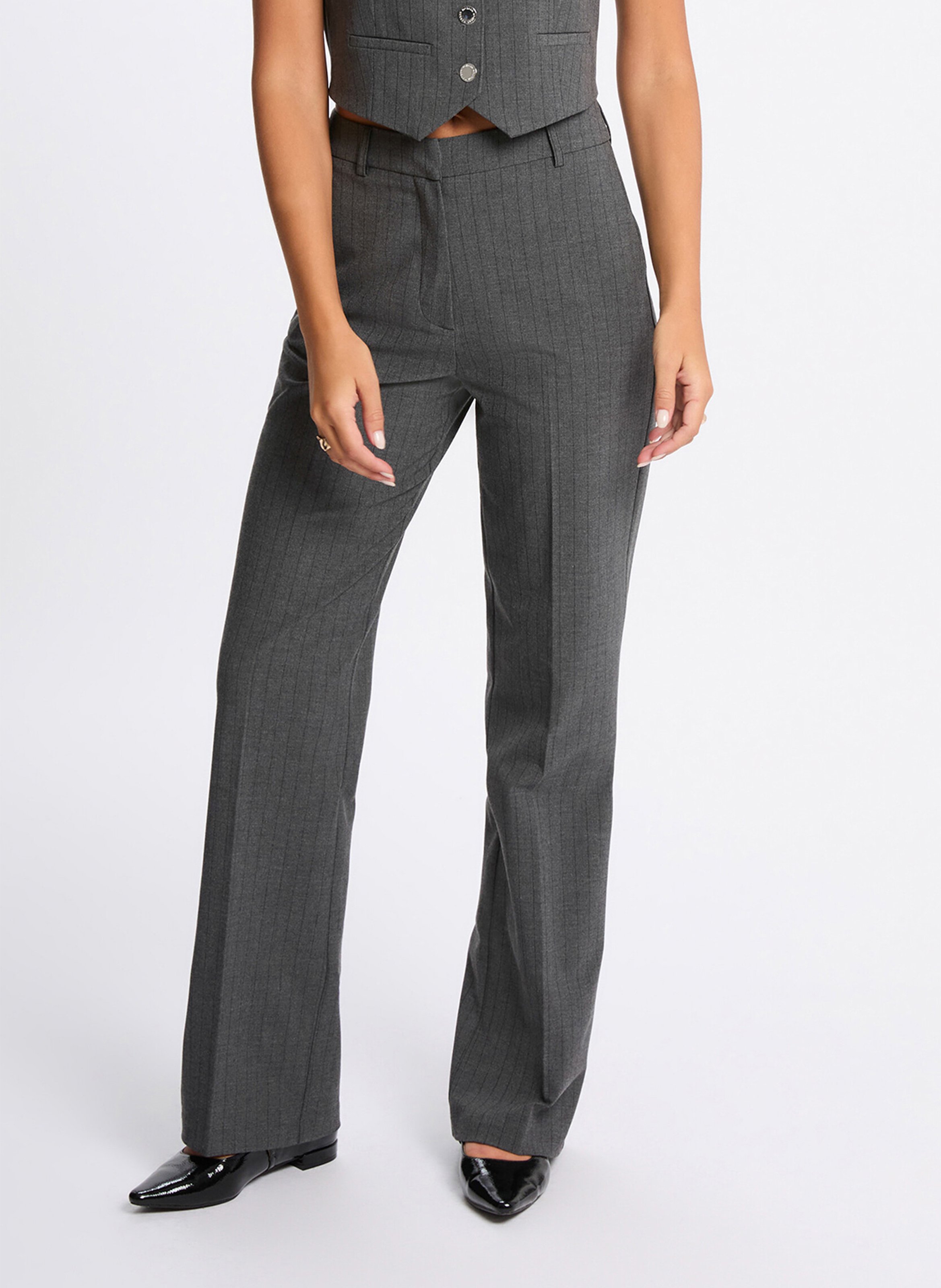 Wide trousers MORGAN Grey