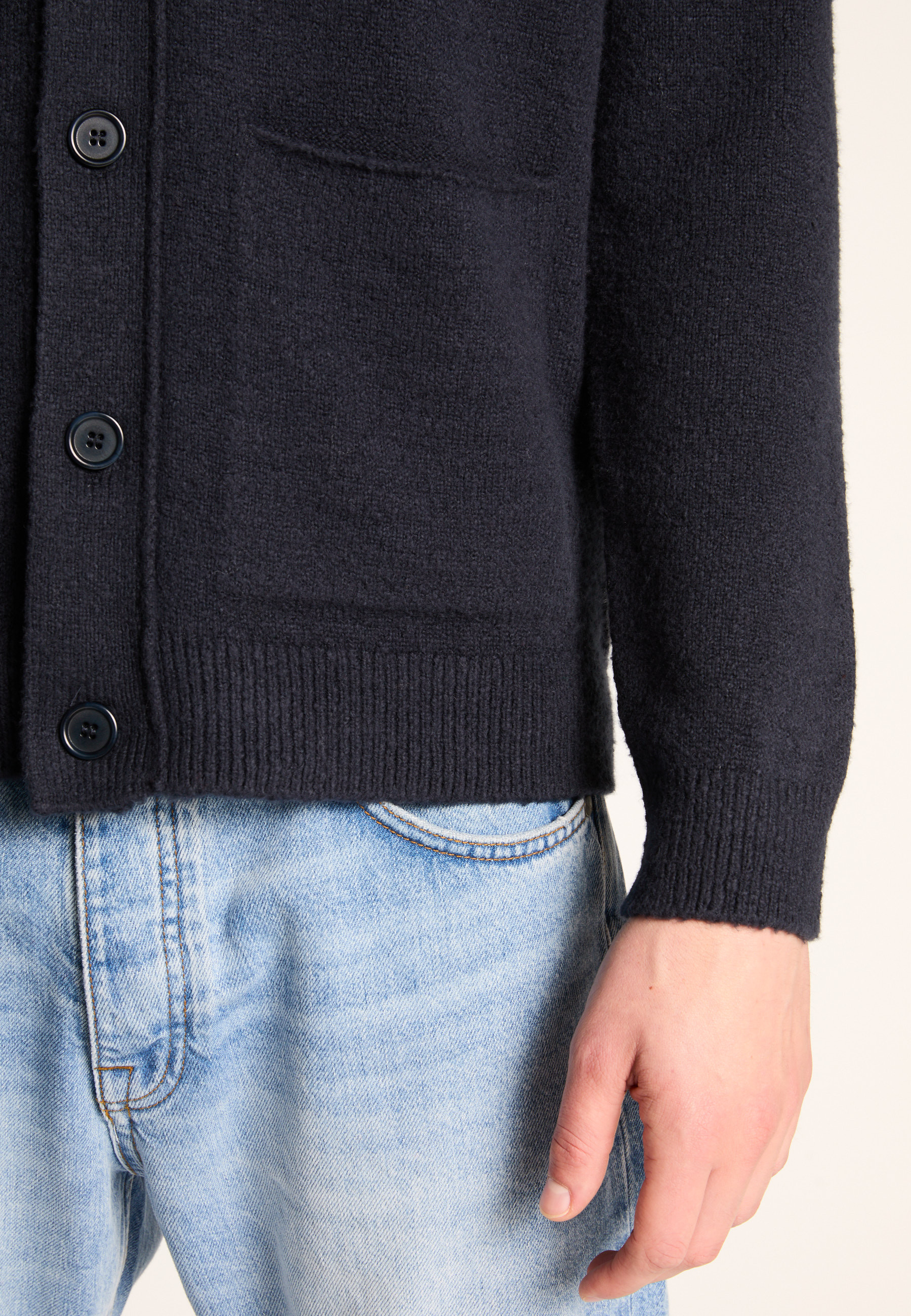 Cotton cardigan MAISON MONTAGUT Blue