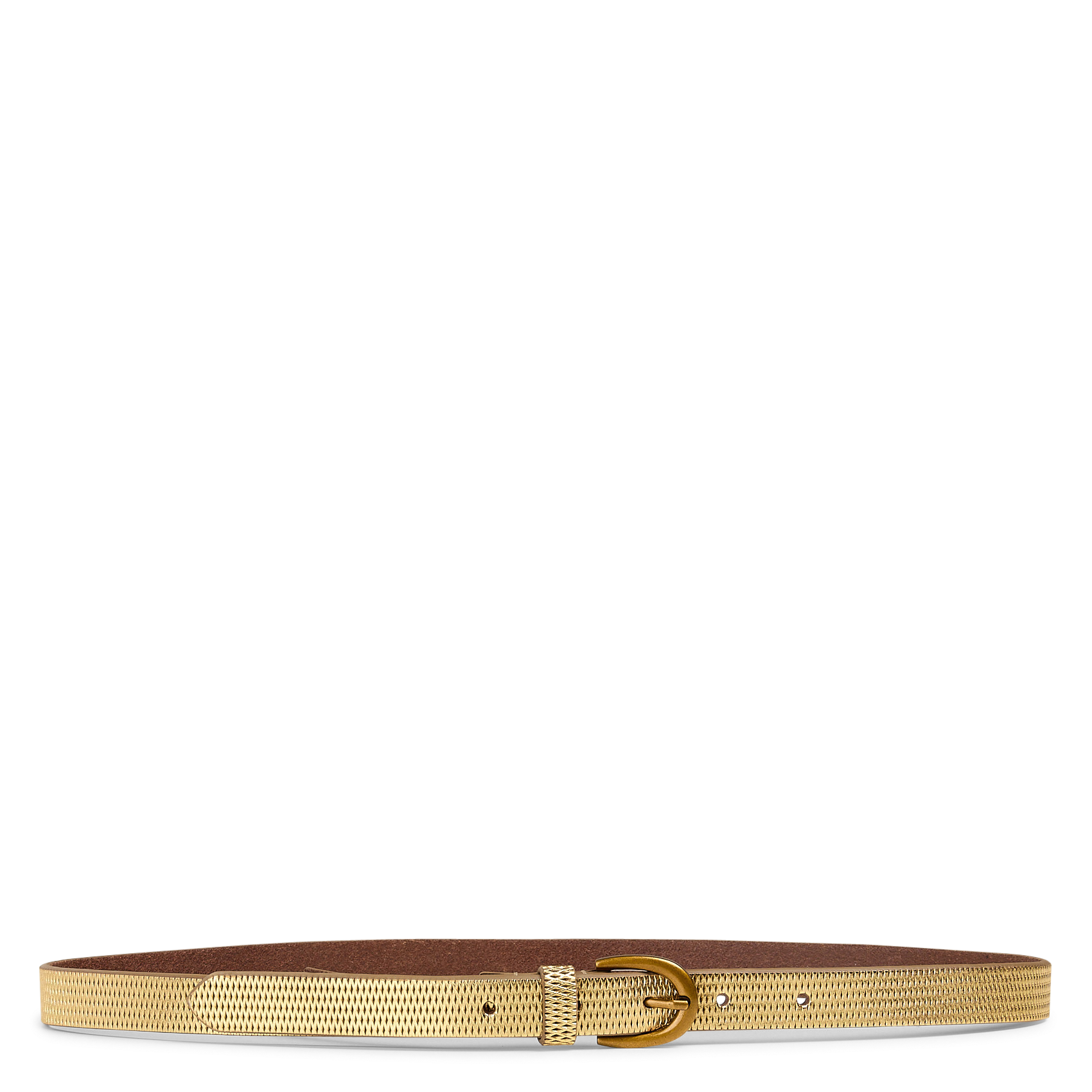 - 100 % piel,
- Hebilla con forma de joya,
- Longitud: 3,4 cm.
- Hecho en Italia. FEEKA Dorado