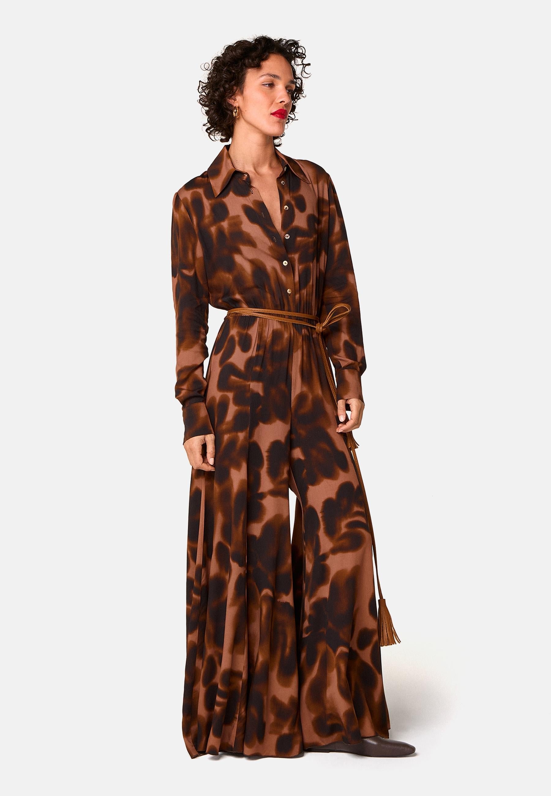 Printed jumpsuit RODIER Brown