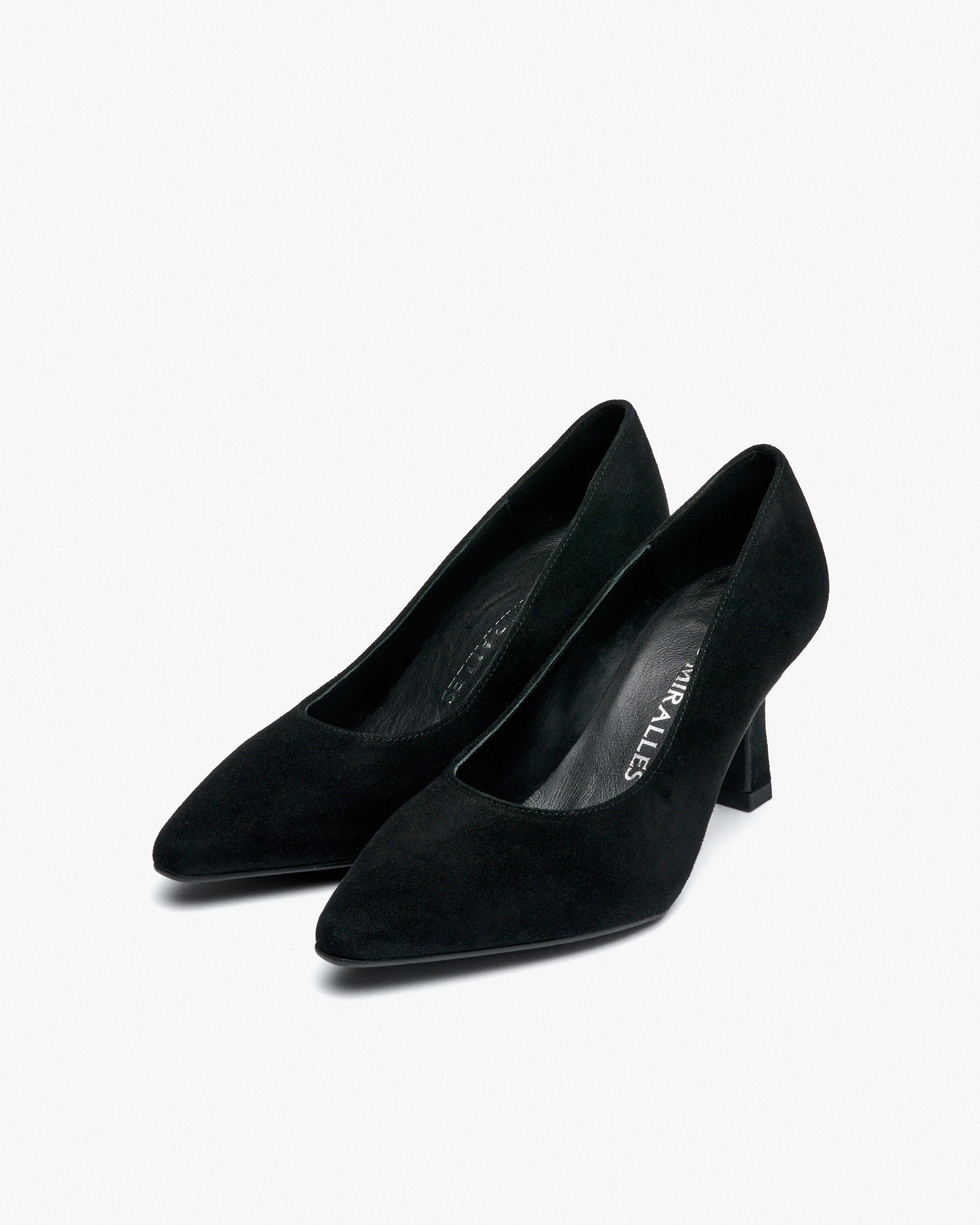 Suede high heel pumps. PEDRO MIRALLES Black