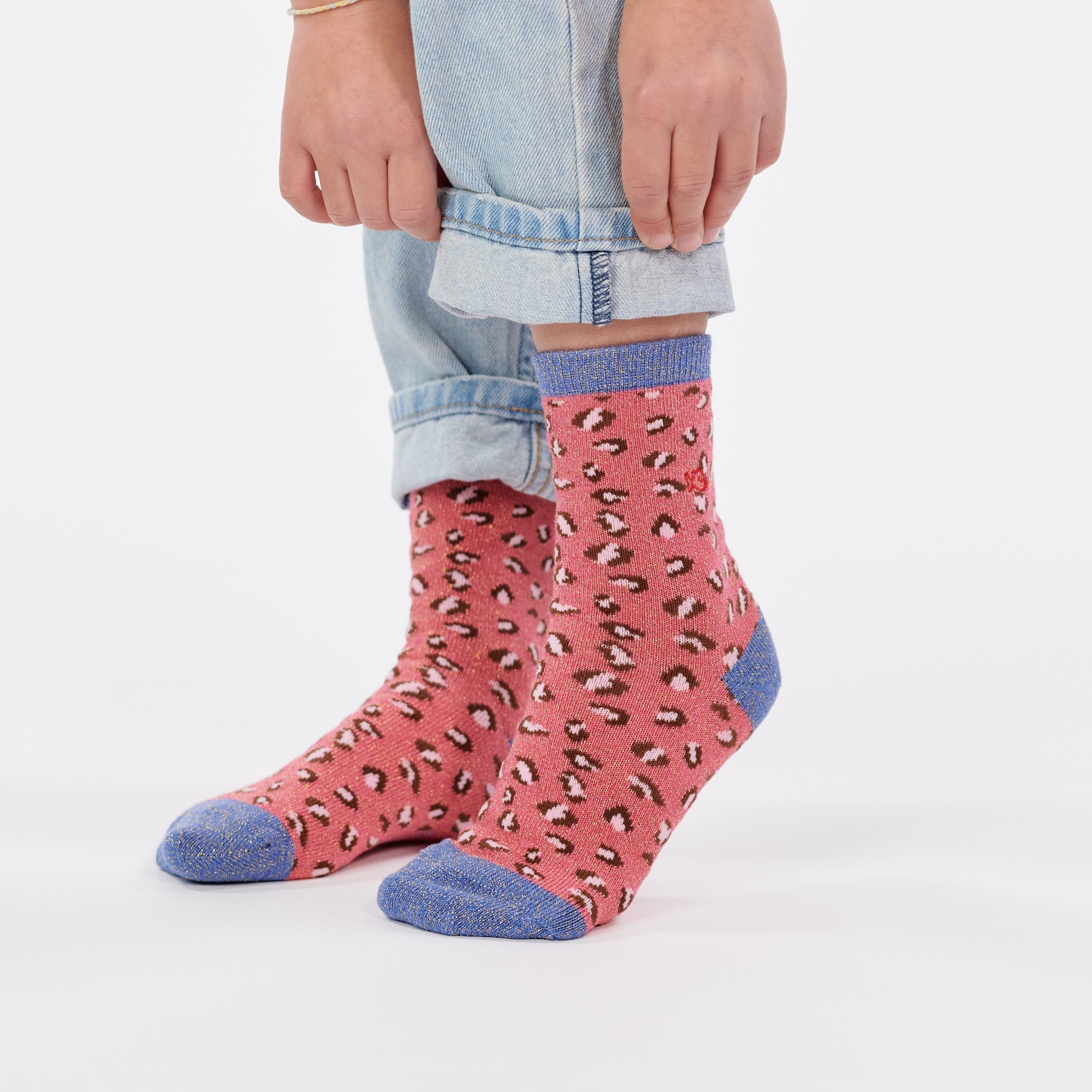 Leopard socks Pink
