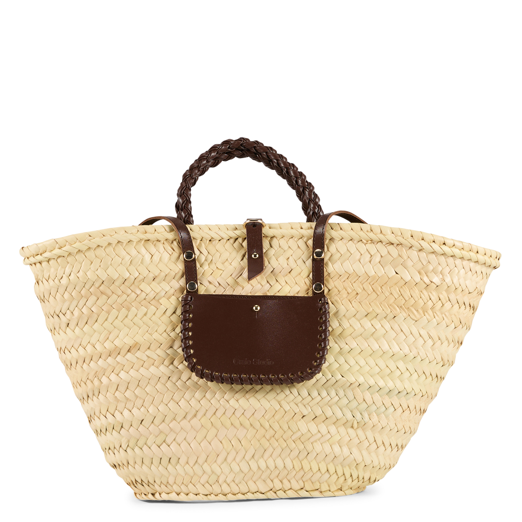 <div>Panier van doum en metallic leer</div> CRAIE STUDIO