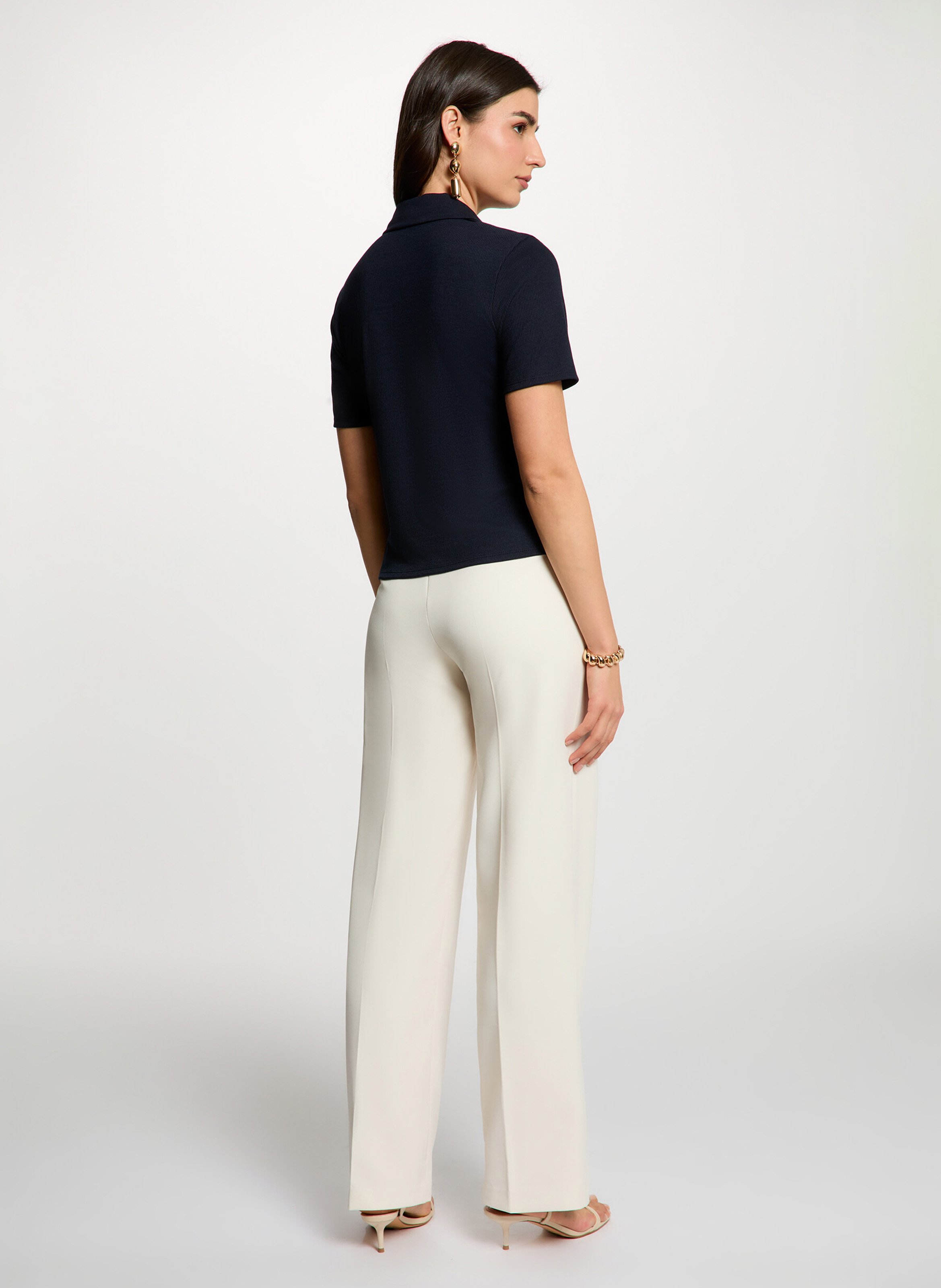 Top droit col polo MORGAN Bleu