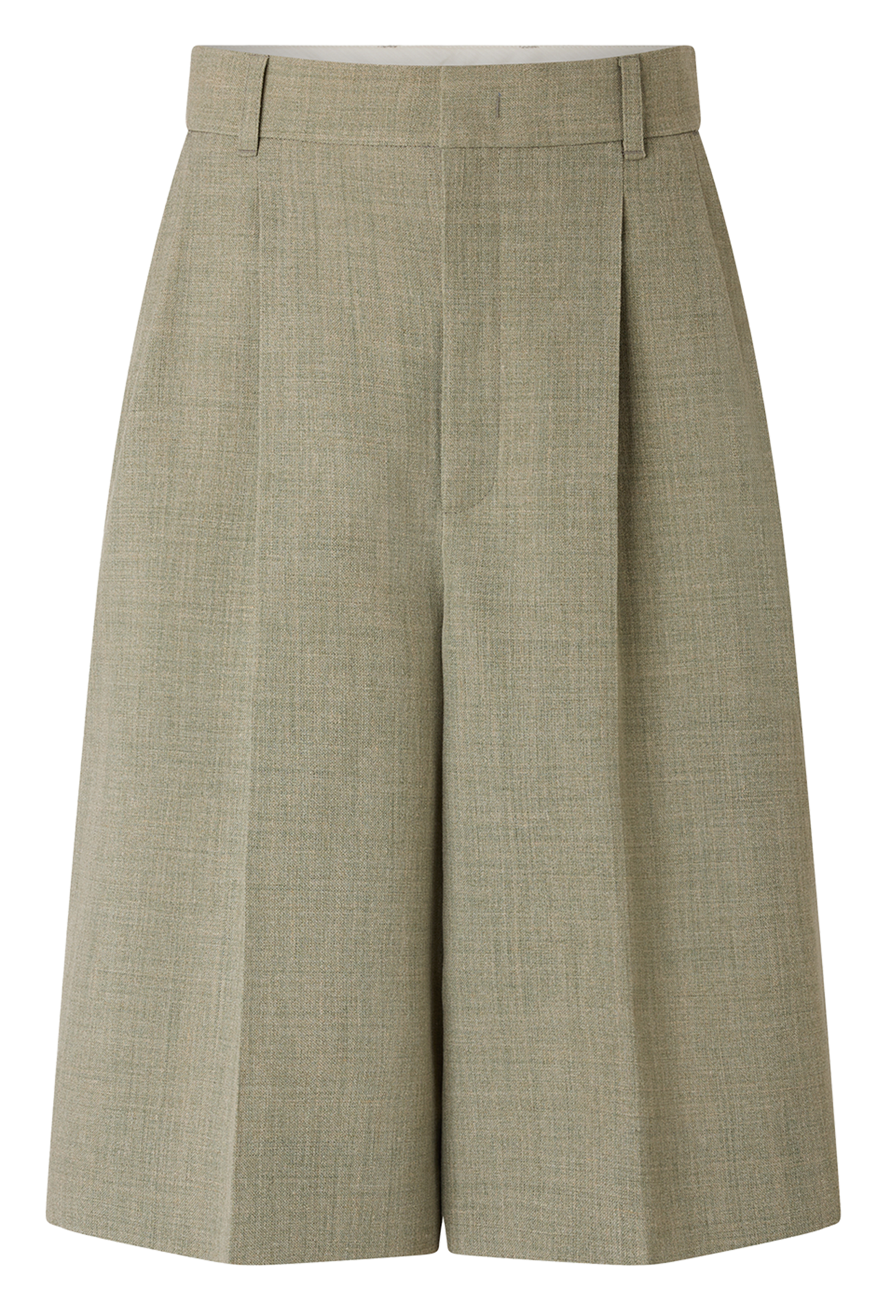 Bermuda large taille haute en coton SOEUR Marron