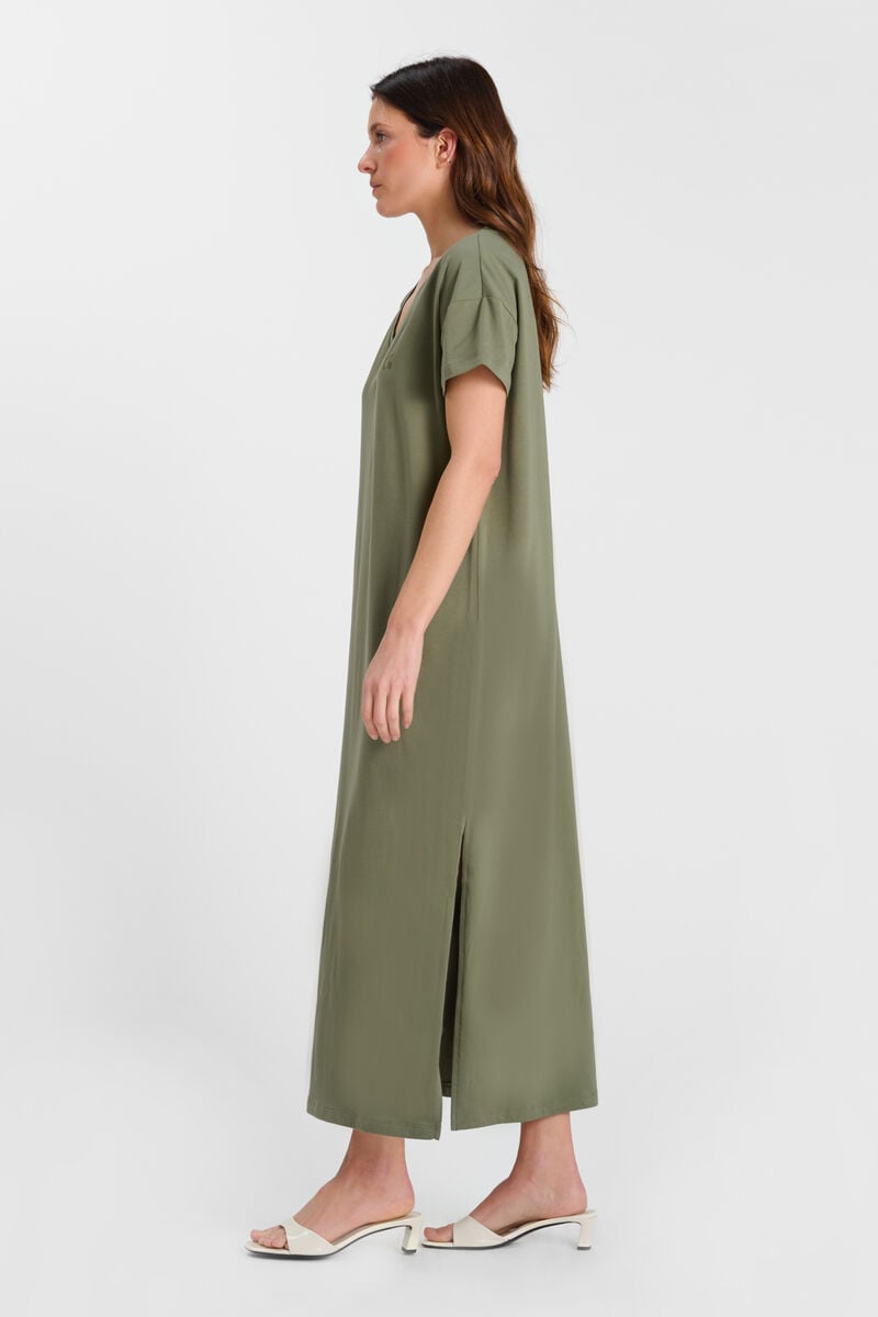 Long straight dress LE TEMPS DES CERISES Khaki