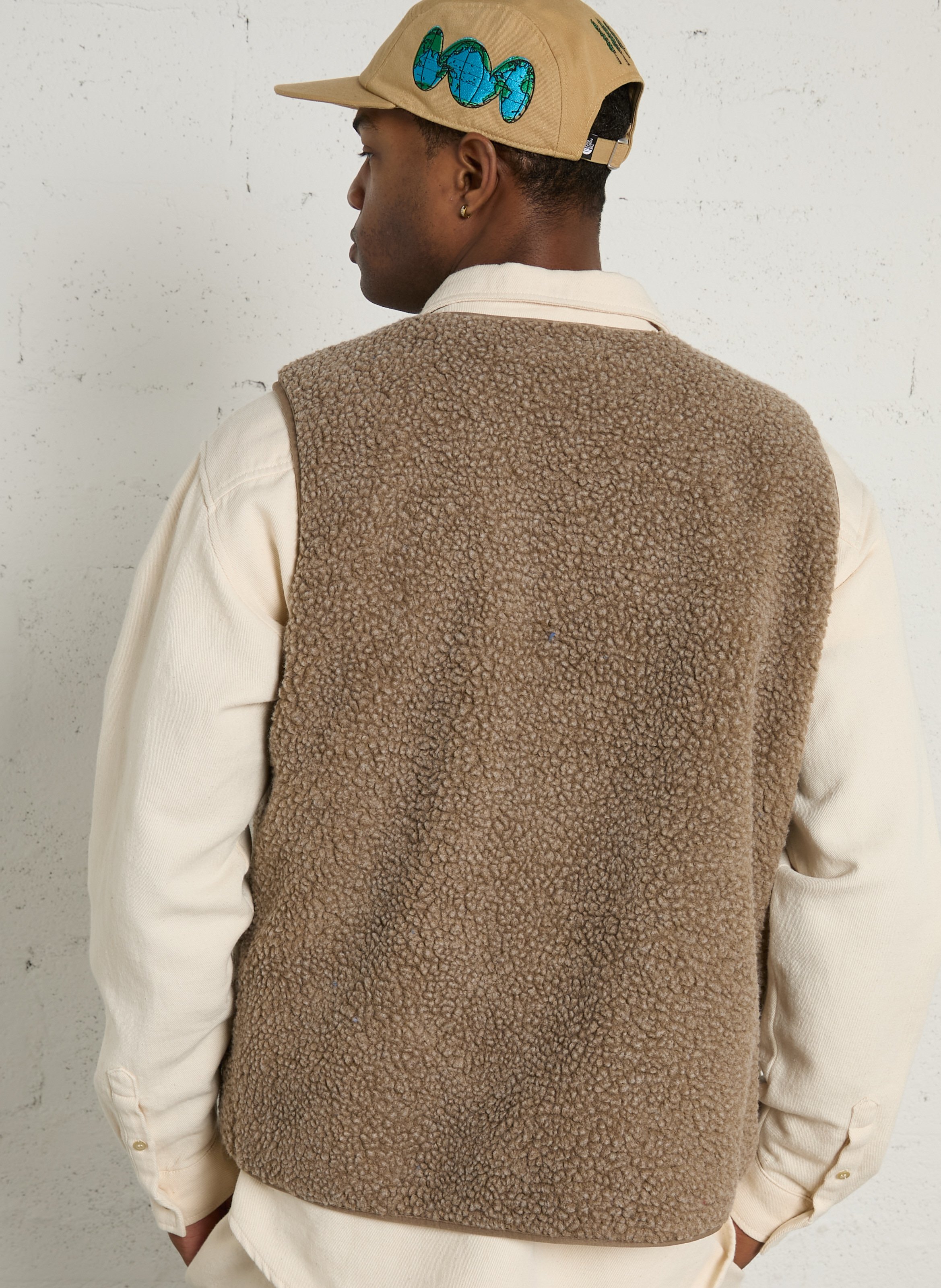 Round-neck sherpa jacket AMERICAN VINTAGE Brown