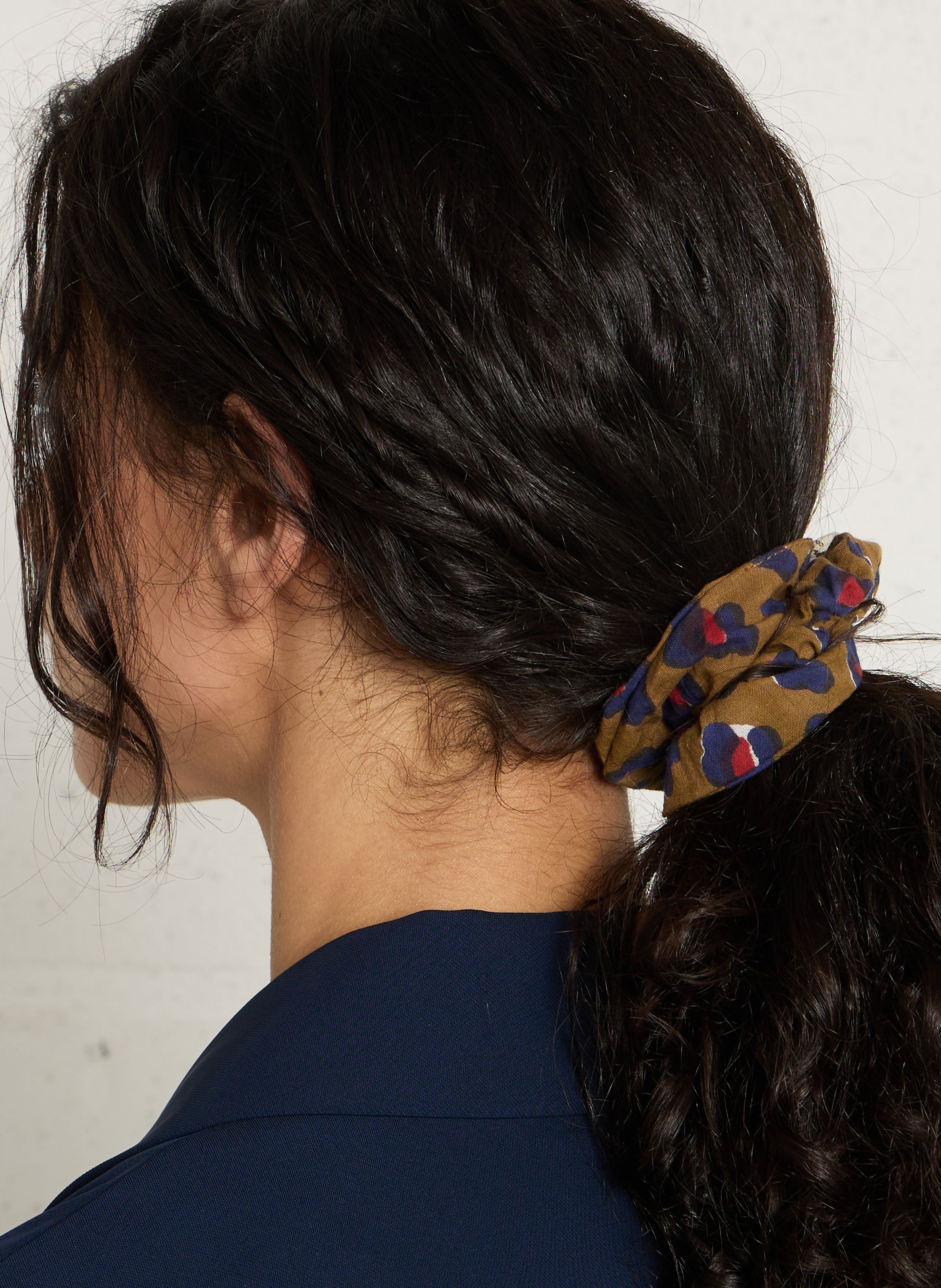 Chouchou imprimé en coton APACHES COLLECTIONS Rouge