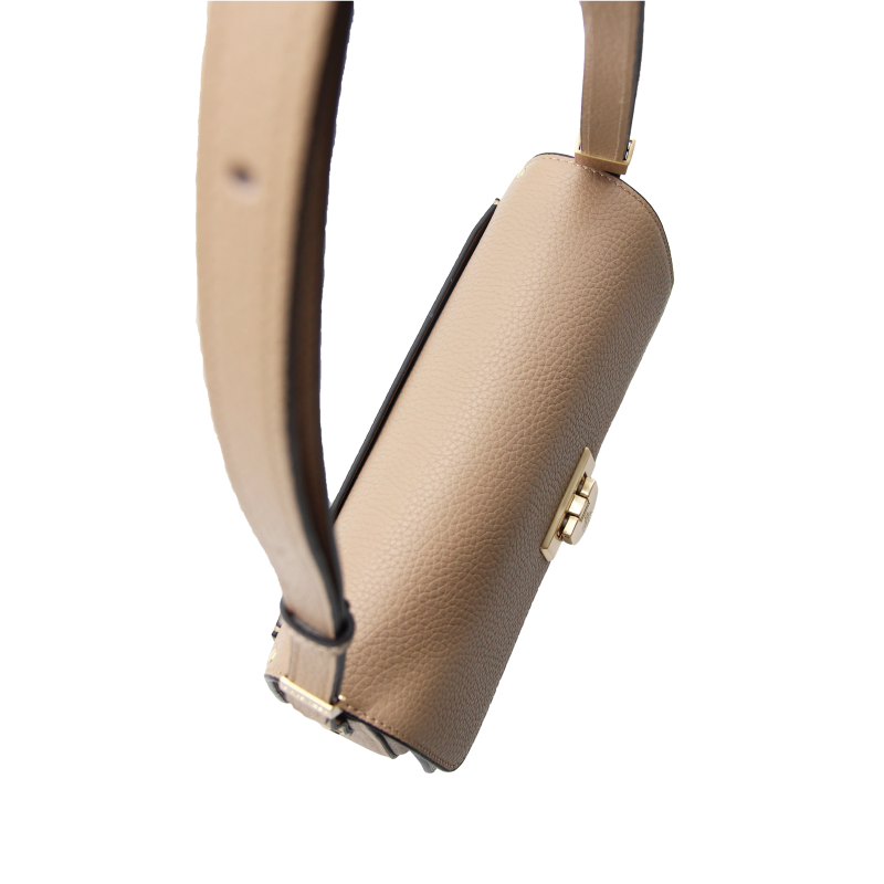 Crossbody bag in cowhide leather Brown