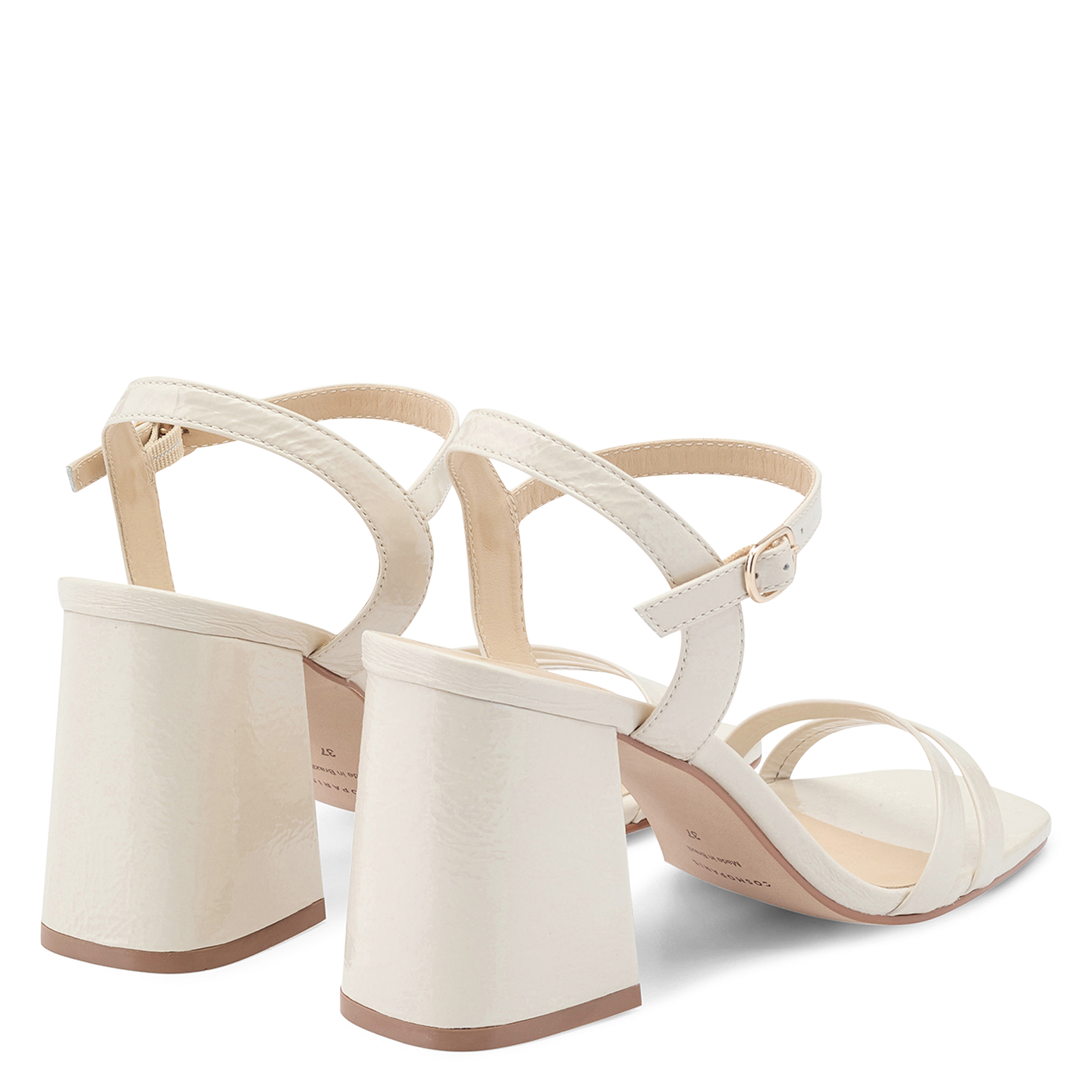 Pépite high-heeled leather sandals COSMOPARIS Beige