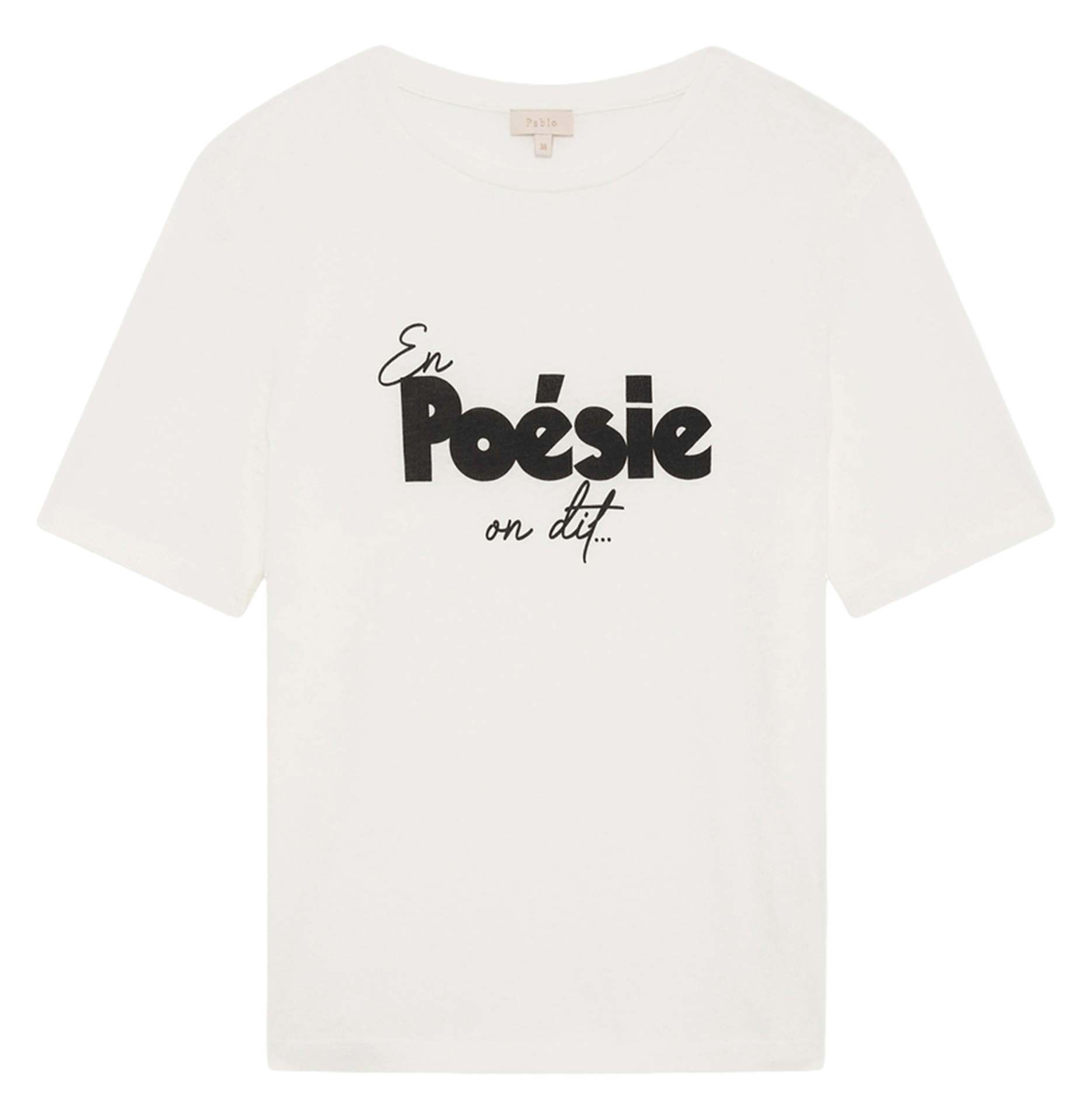 Effen T-shirt PABLO Wit