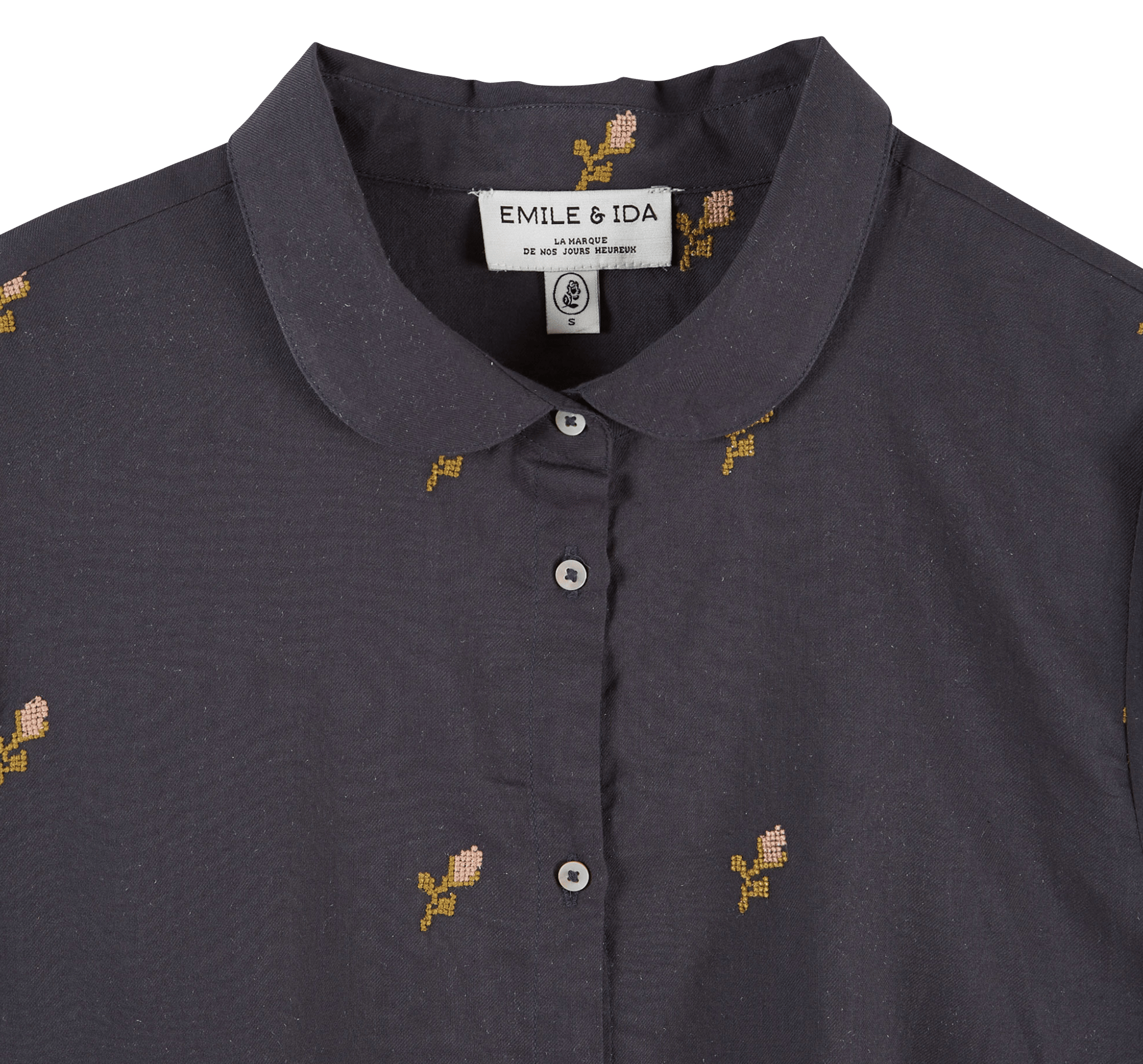 Loose-fit organic cotton shirt EMILE ET IDA Black