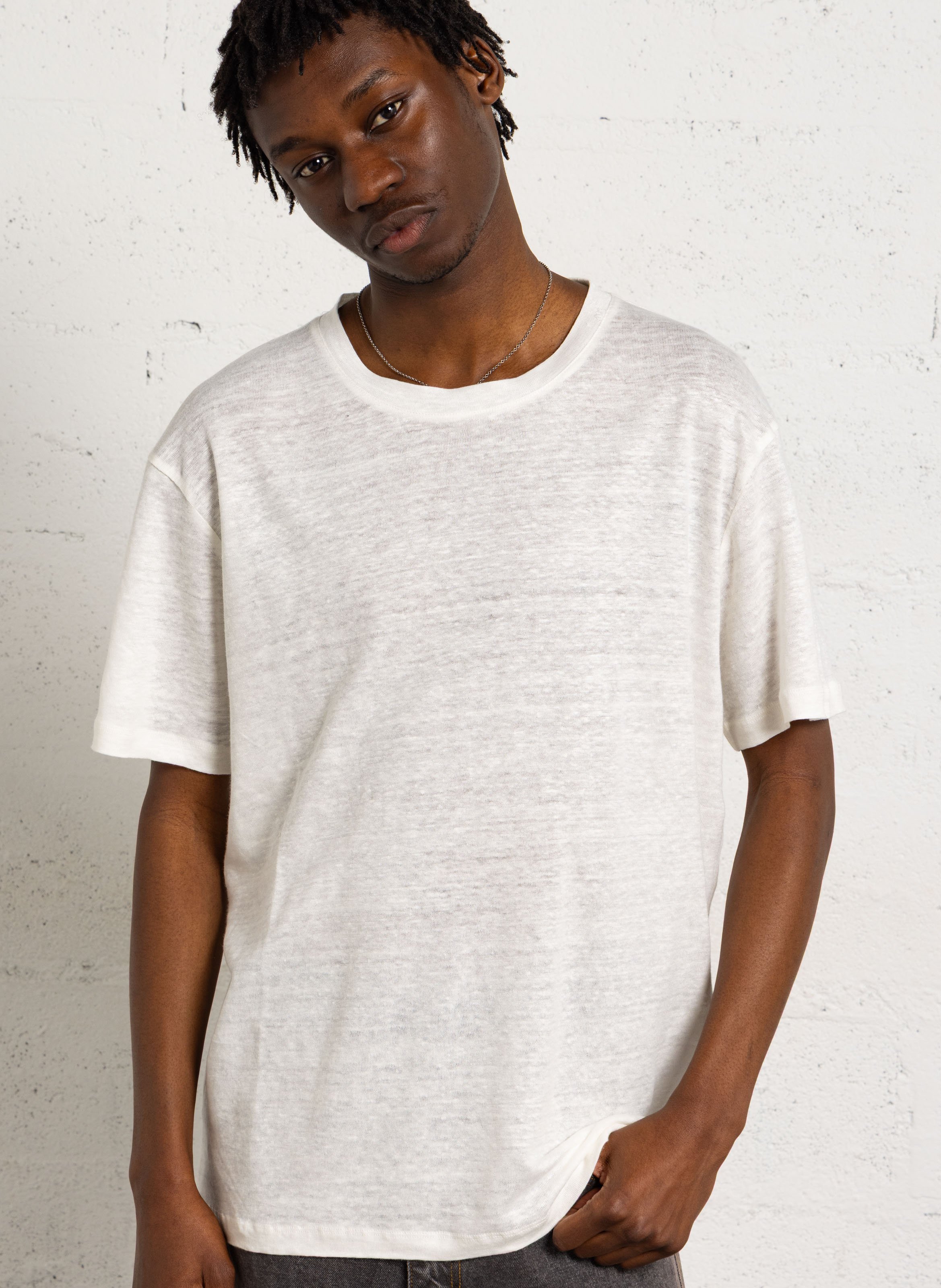 T-shirt oversize en lin AU PRINTEMPS PARIS Beige